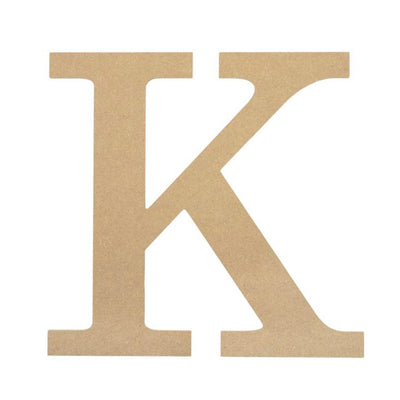10" Decorative Wood Letter: K