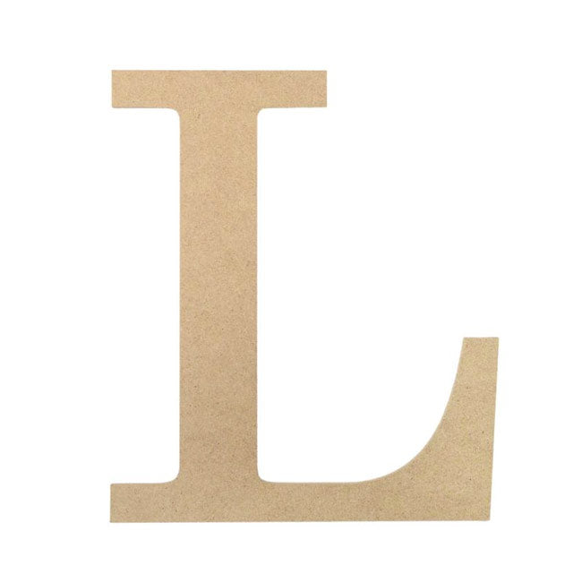 10" Decorative Wood Letter: L