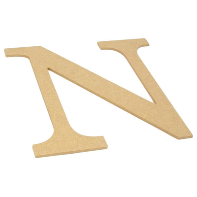 10" Decorative Wood Letter: N