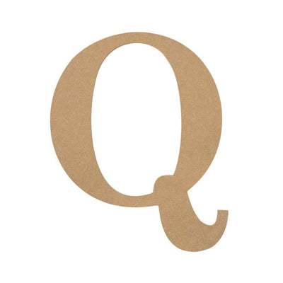 10" Decorative Wood Letter: Q