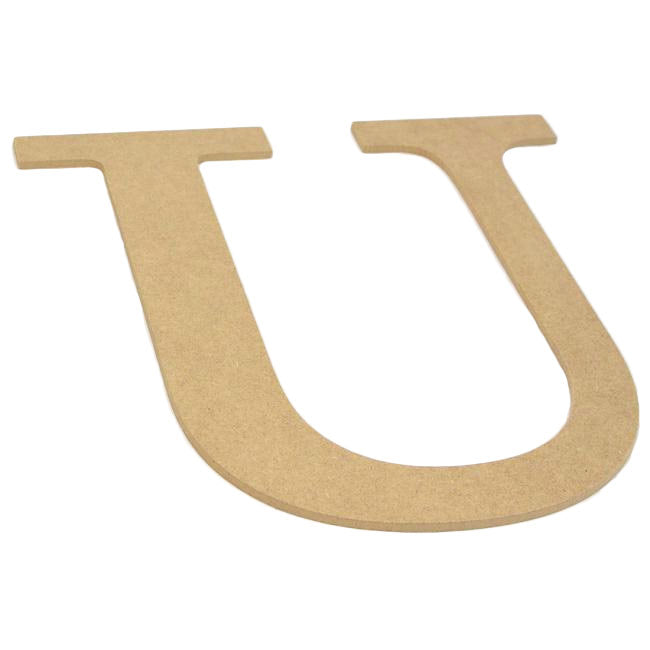 10" Decorative Wood Letter: U