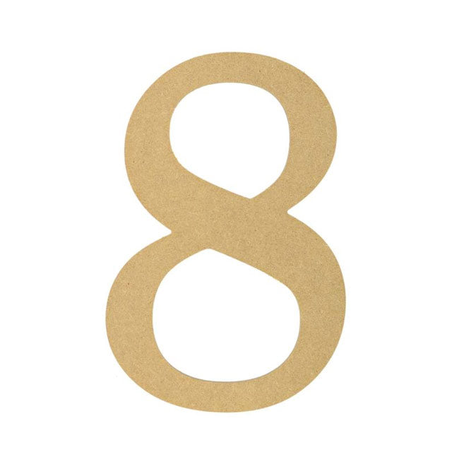 10" Decorative Wood Number: 8