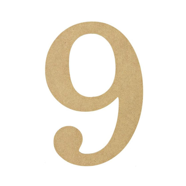 10" Decorative Wood Number: 9