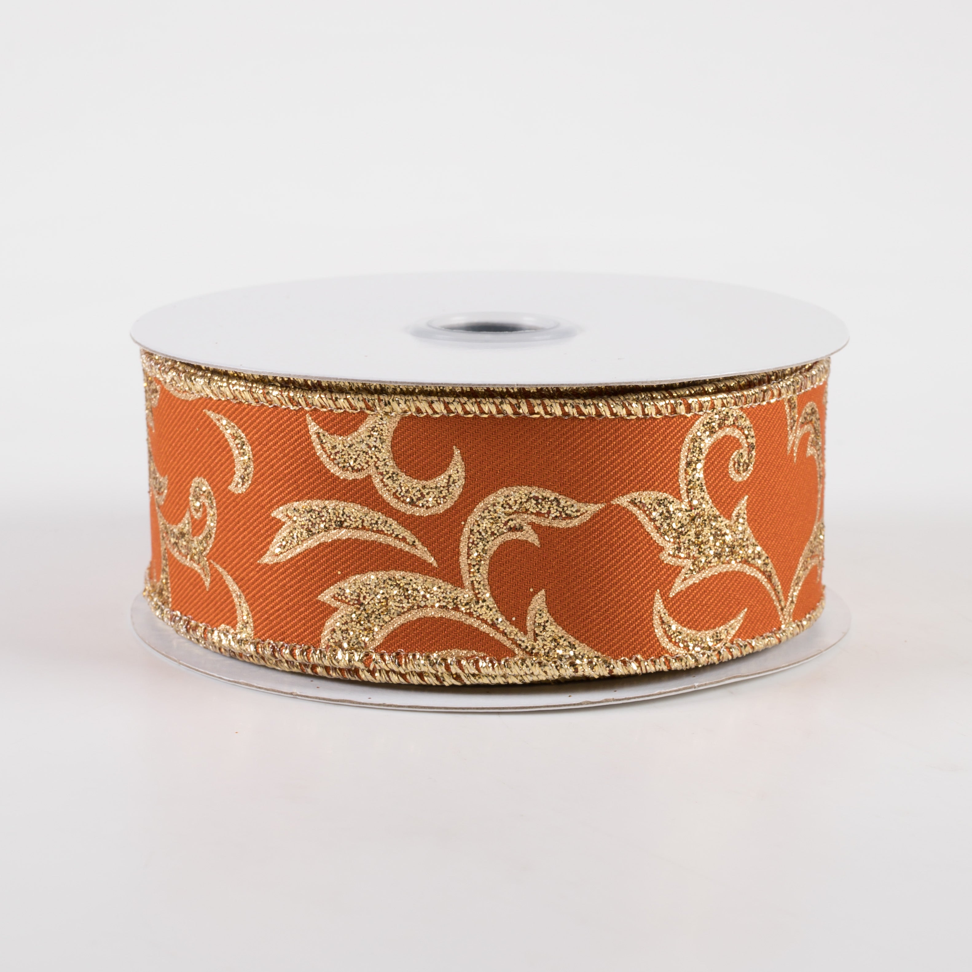 1.5" Acanthus Leaf Ribbon: Autumn & Gold (10 Yards)