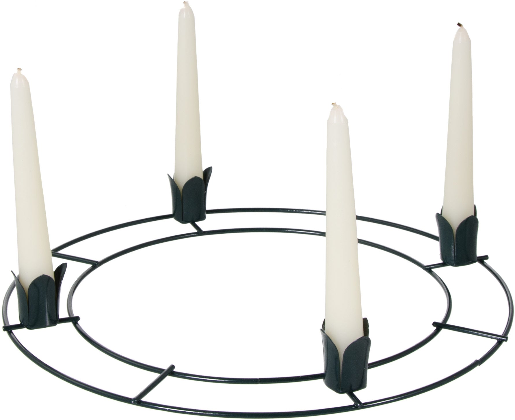 12" Advent Wire Wreath Frame: Green detail photo 3