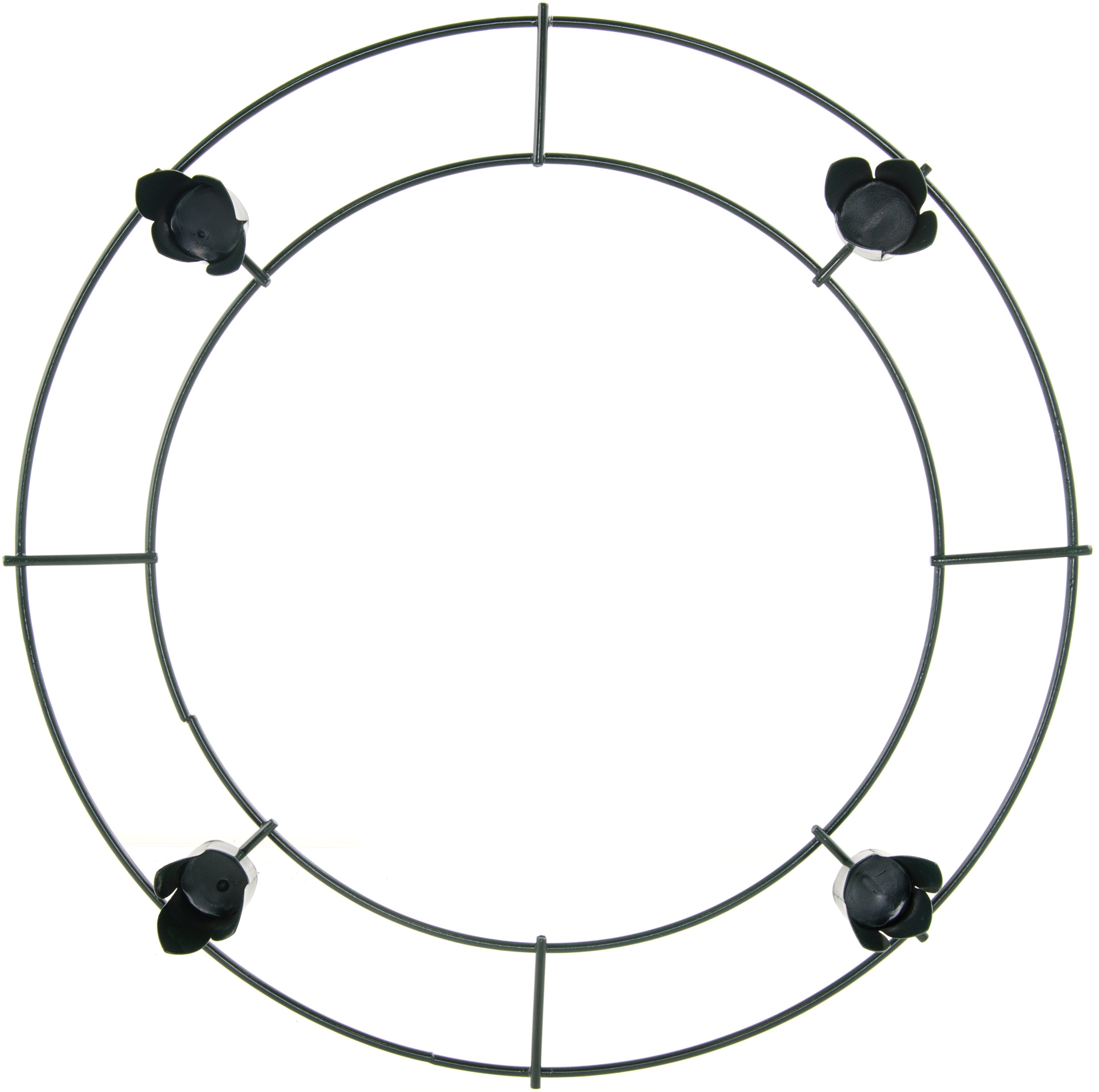 12" Advent Wire Wreath Frame: Green detail photo 4