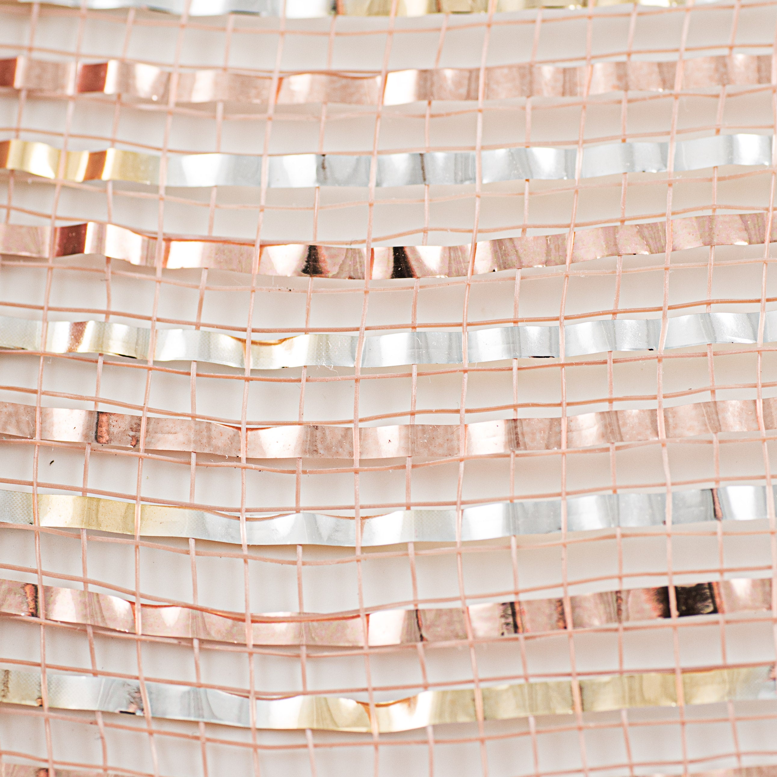 10" All Foil Thick Metallic Mesh: Rose Gold detail photo 3