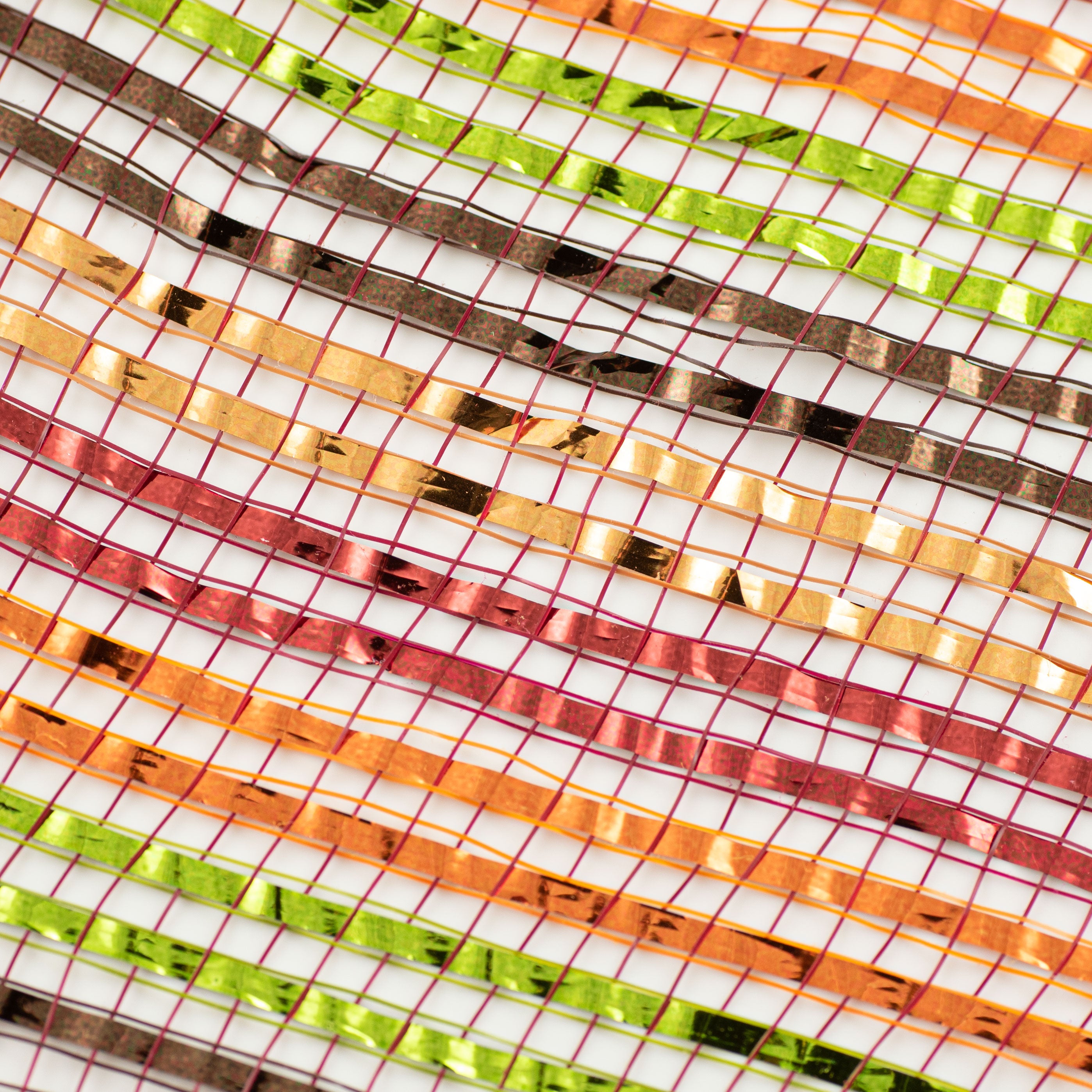 10" All Foil Thin Stripes Deco Mesh: Fall detail photo 3