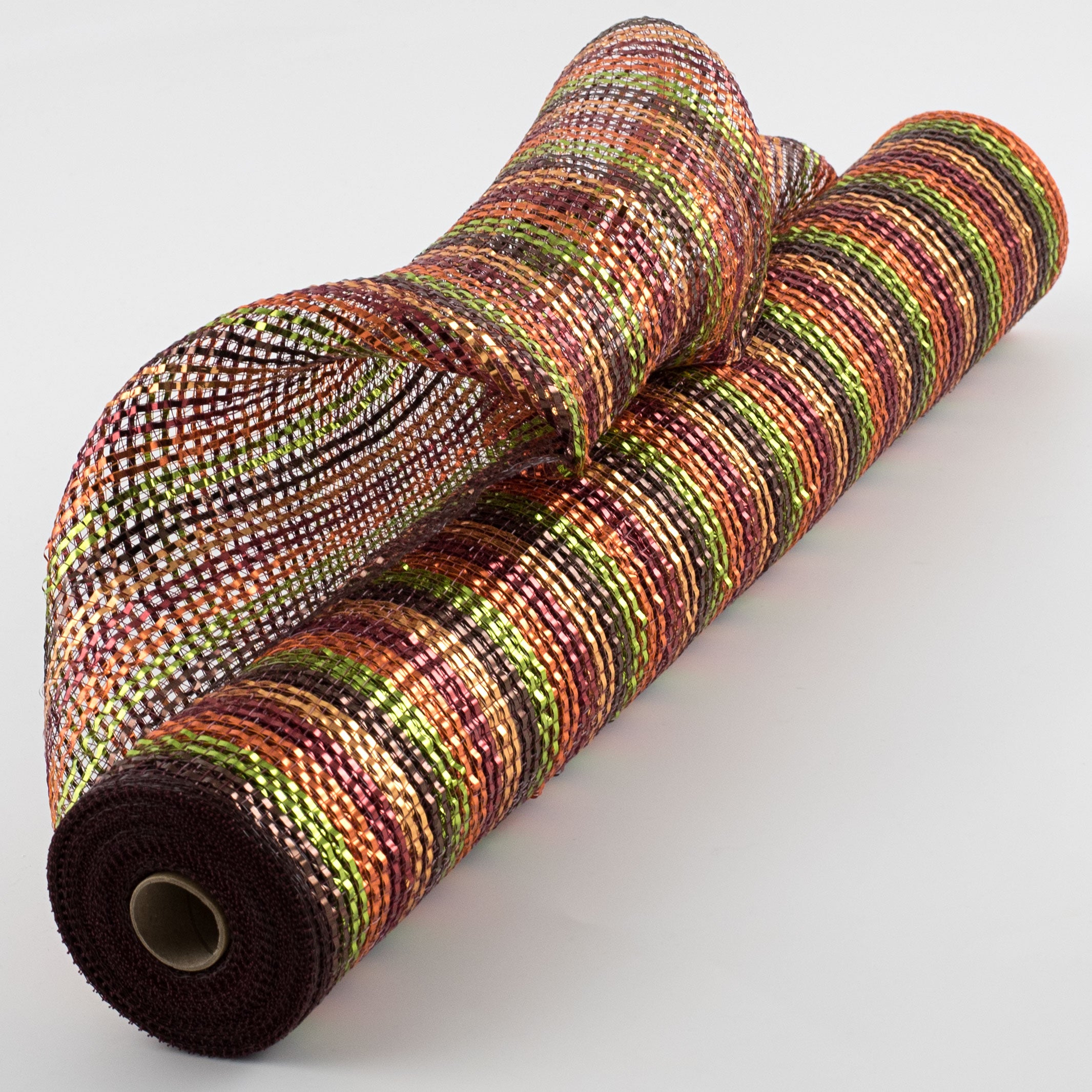 21" All Foil Thin Stripes Deco Mesh: Fall Item Number: XB1012-38