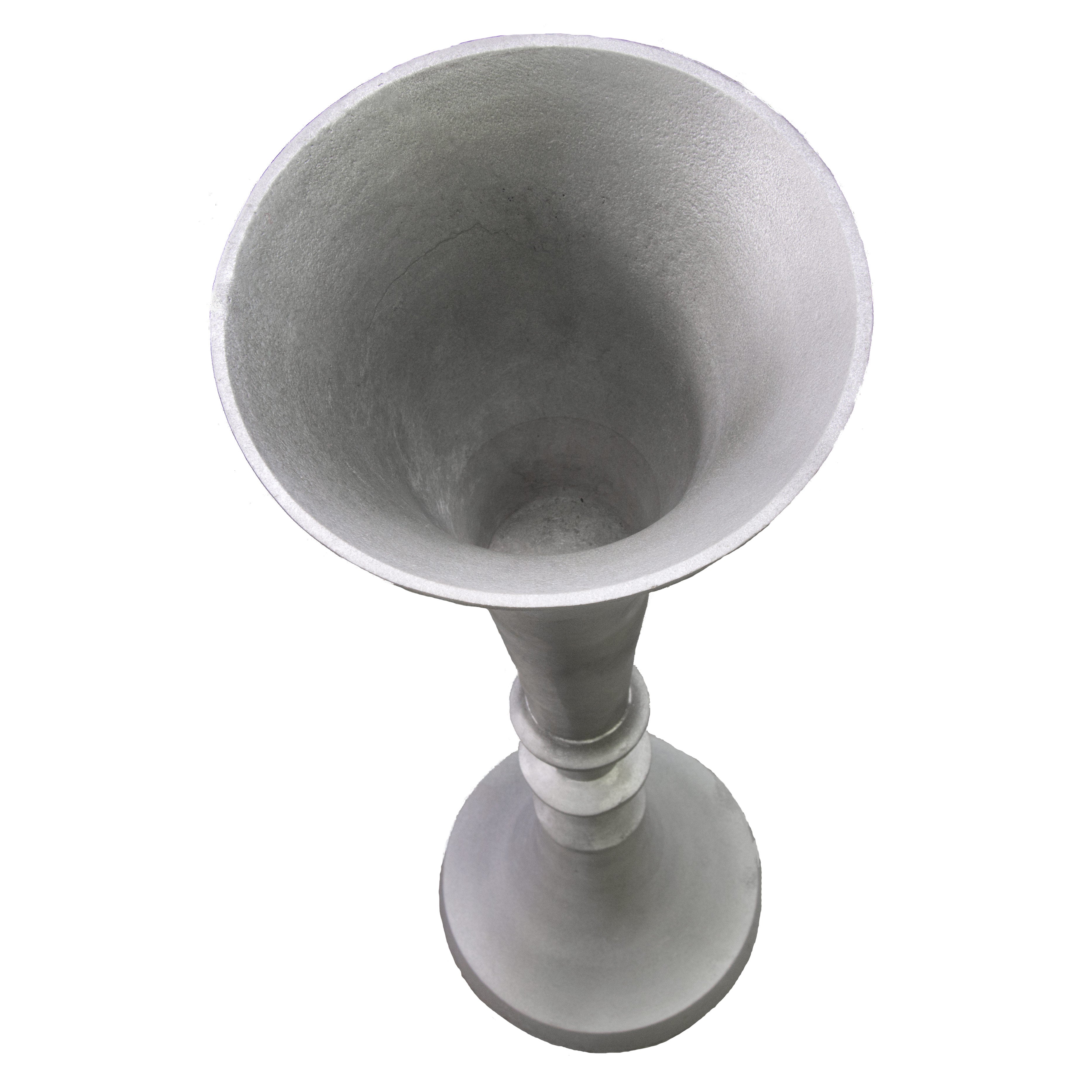 26" Aluminum Trumpet Vase: Rock Grey detail photo 3