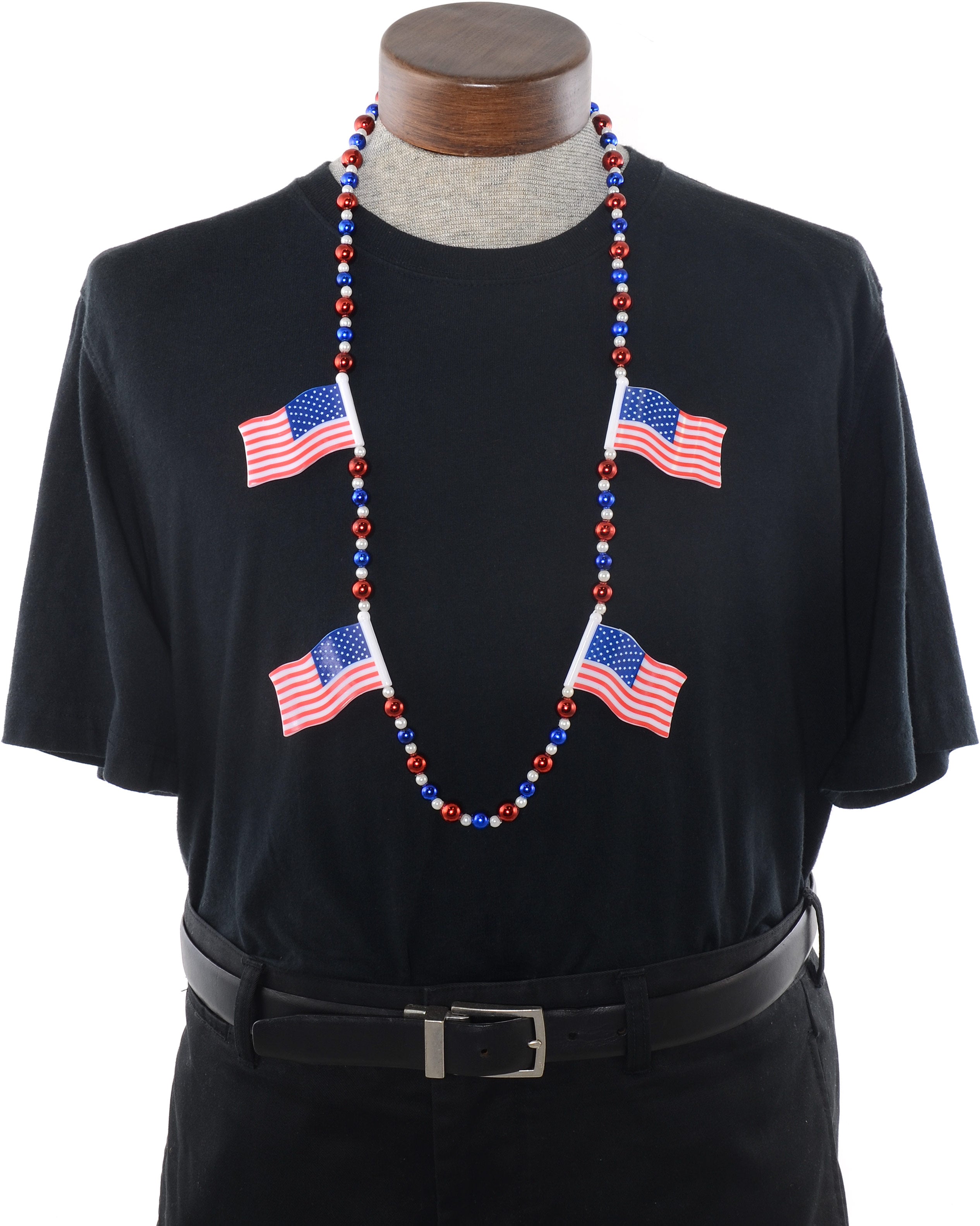 American Flags Bead Necklace detail photo 3