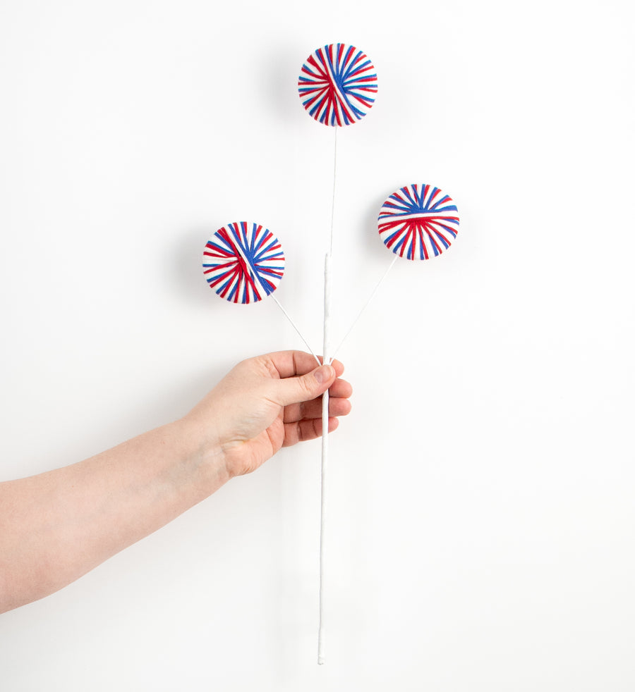 19" Americana Yarn Firework Spray detail photo 3