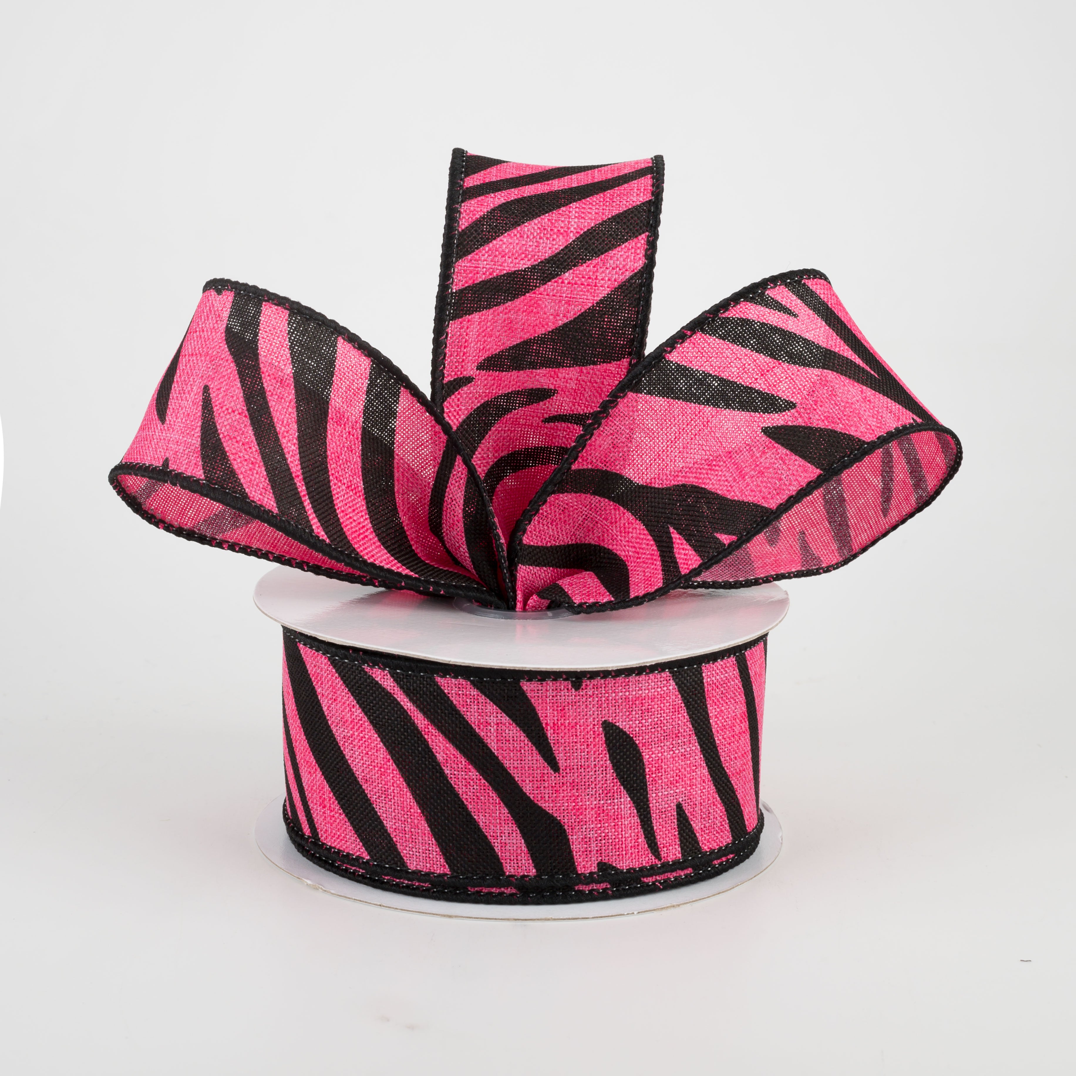 1.5" Animal Stripes Ribbon: Hot Pink & Black (10 Yards) Lifestyle Photo