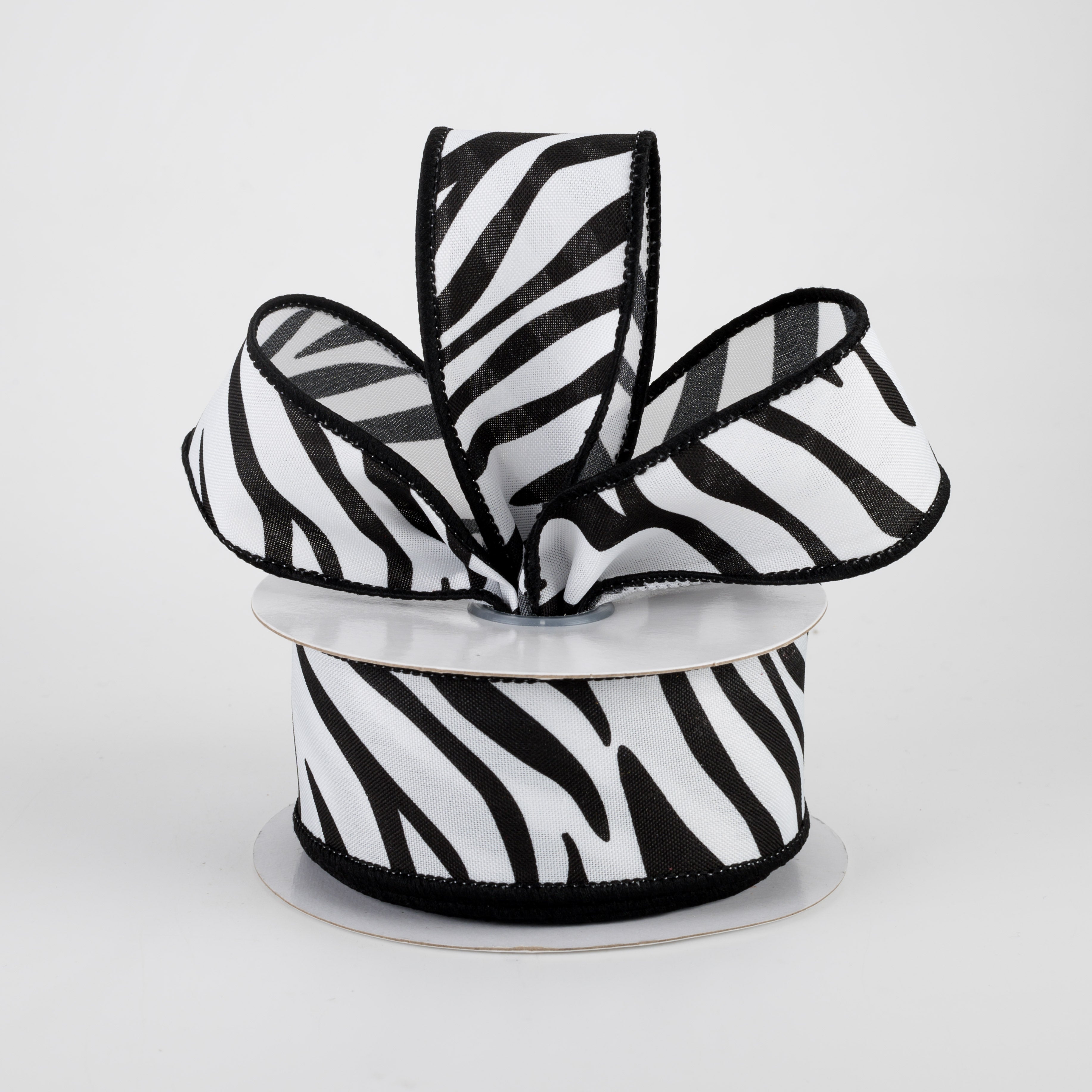 1.5" Animal Stripes Ribbon: White & Black (10 Yards) Lifestyle Photo
