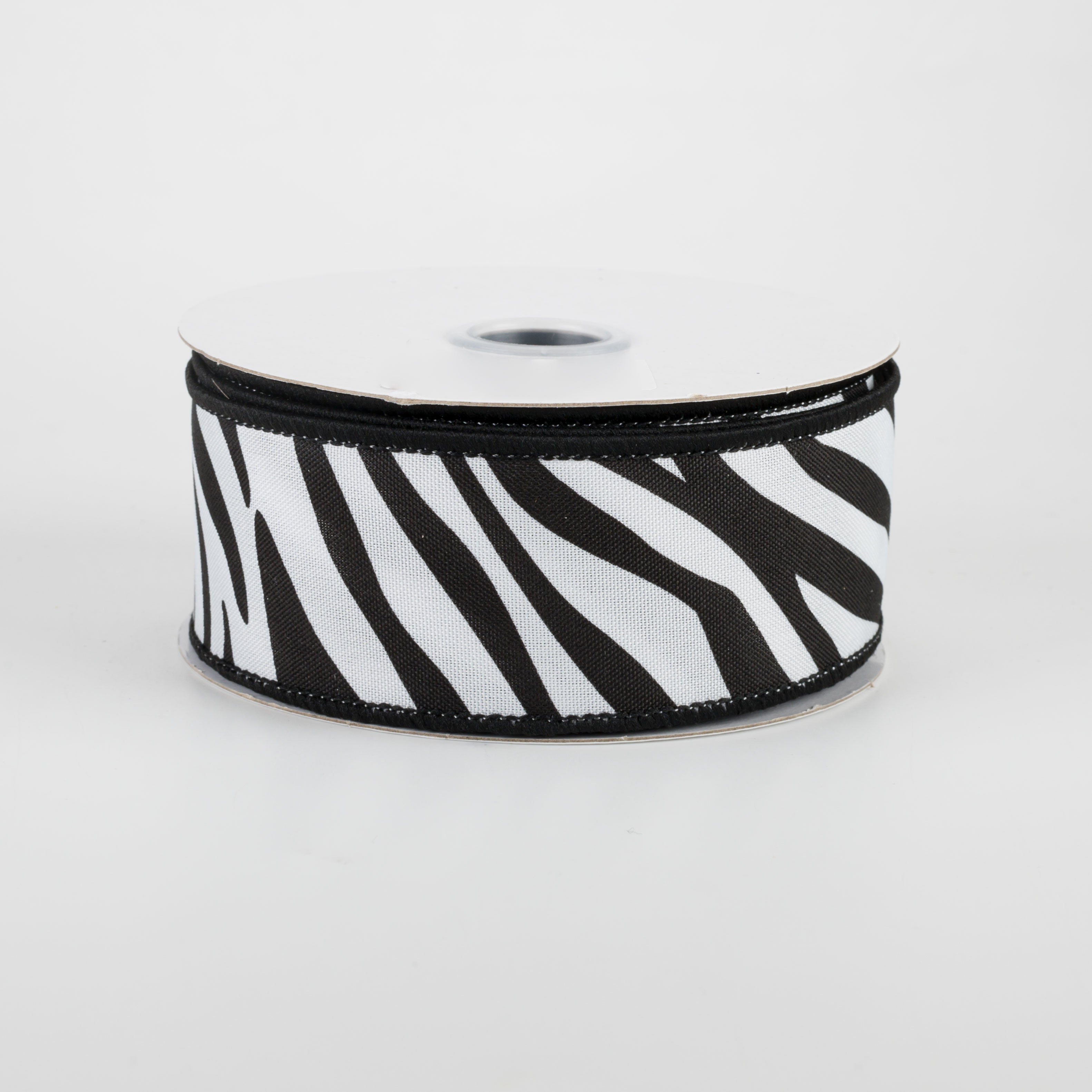 1.5" Animal Stripes Ribbon: White & Black (10 Yards)