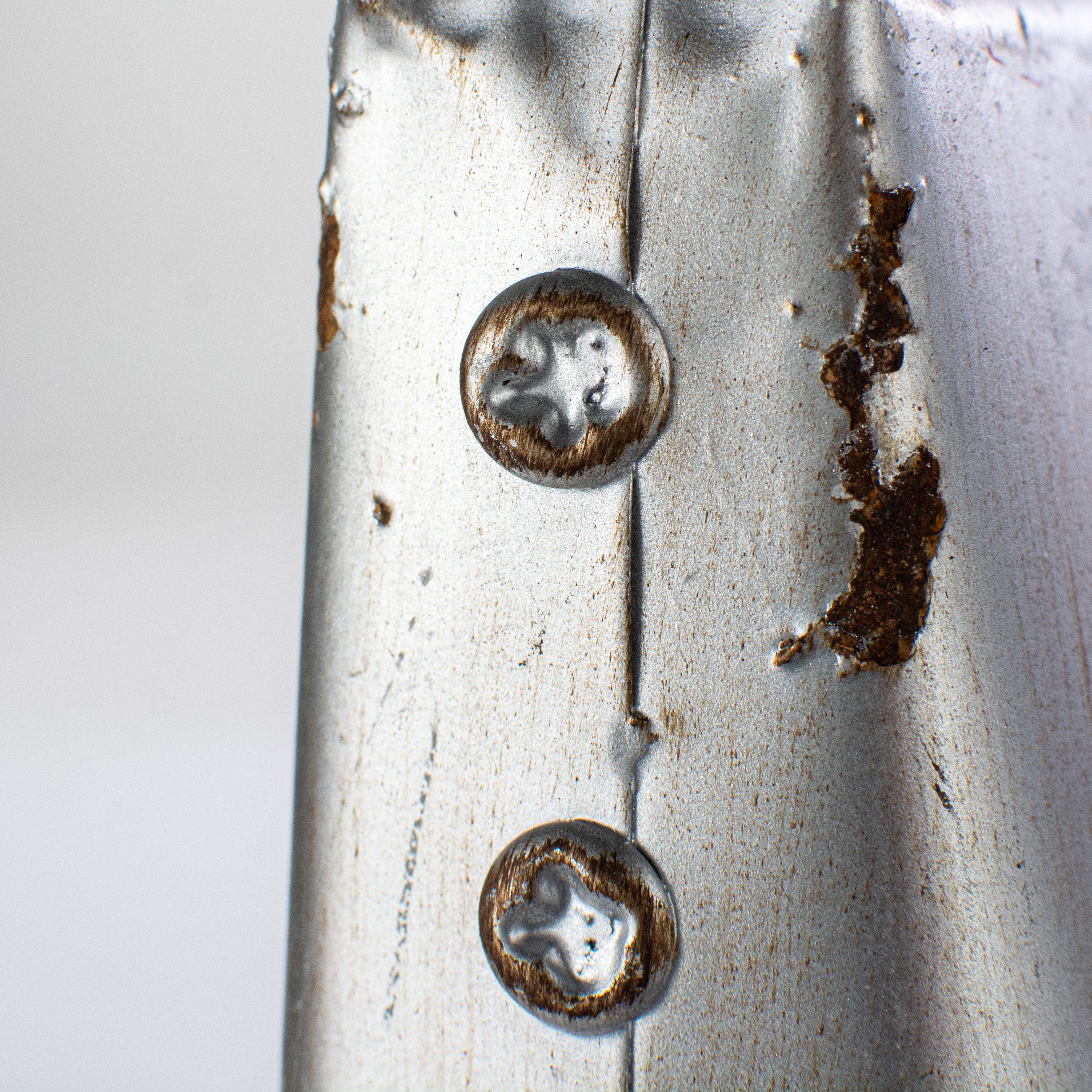 4" Antique Cowbell Ornament: Silver detail photo 3
