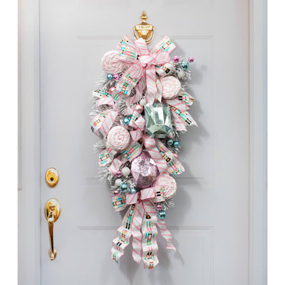 6.5" Antiqued Oval Gem Ornament: Mercury Ice Pink Lifestyle Photo