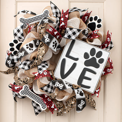 18" Dog Paw Spray: Black
