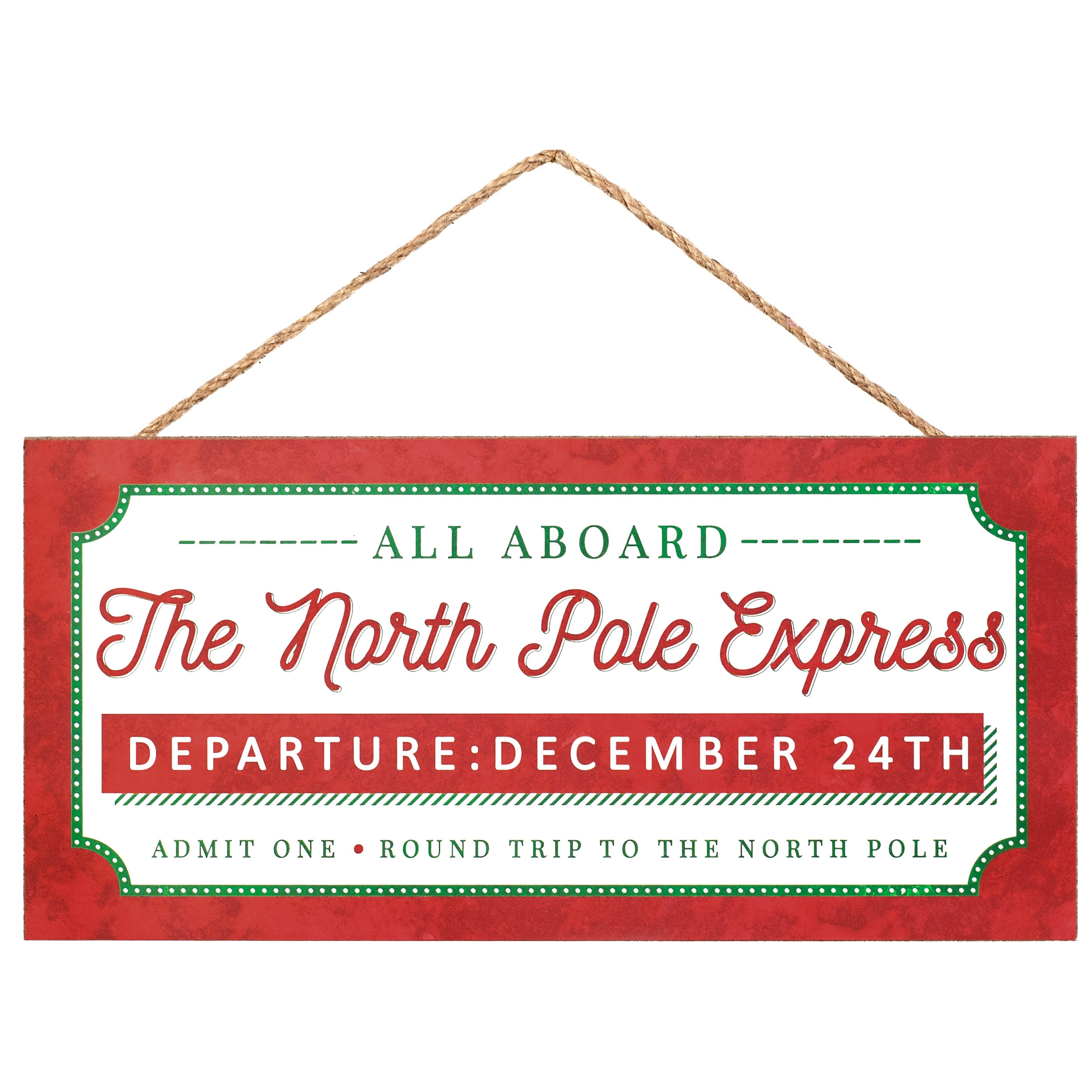 12" Wooden Sign: North Pole Express