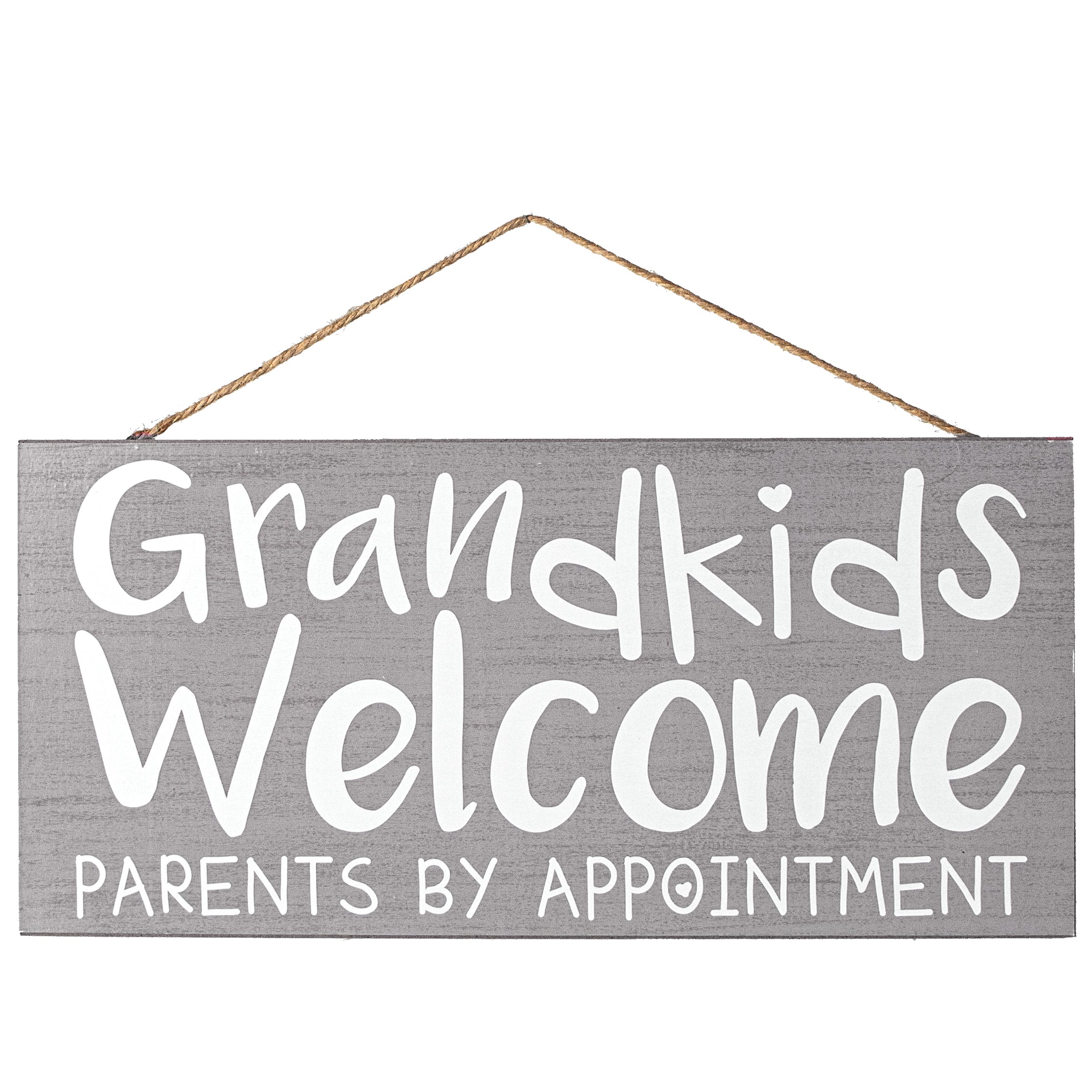 12" Wooden Sign: Grandkids Welcome