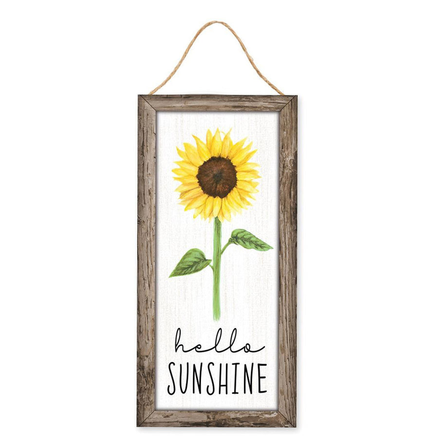 12" Wooden Sign: Hello Sunshine Sunflower