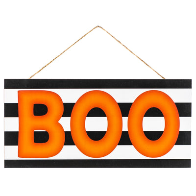 12" Wooden Sign: Bold BOO