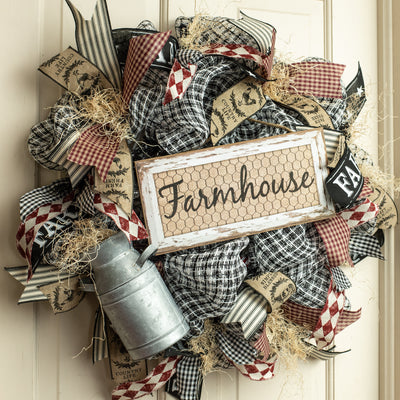 12" Wooden Sign: Farmhouse