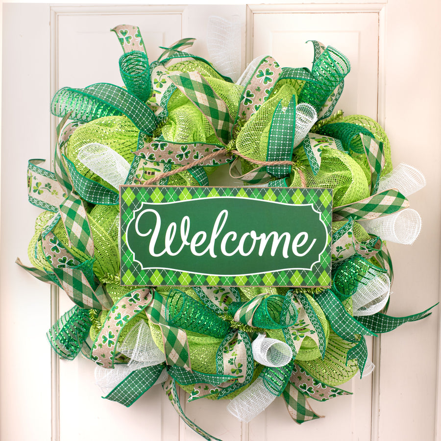 12" Wooden Sign: Welcome
