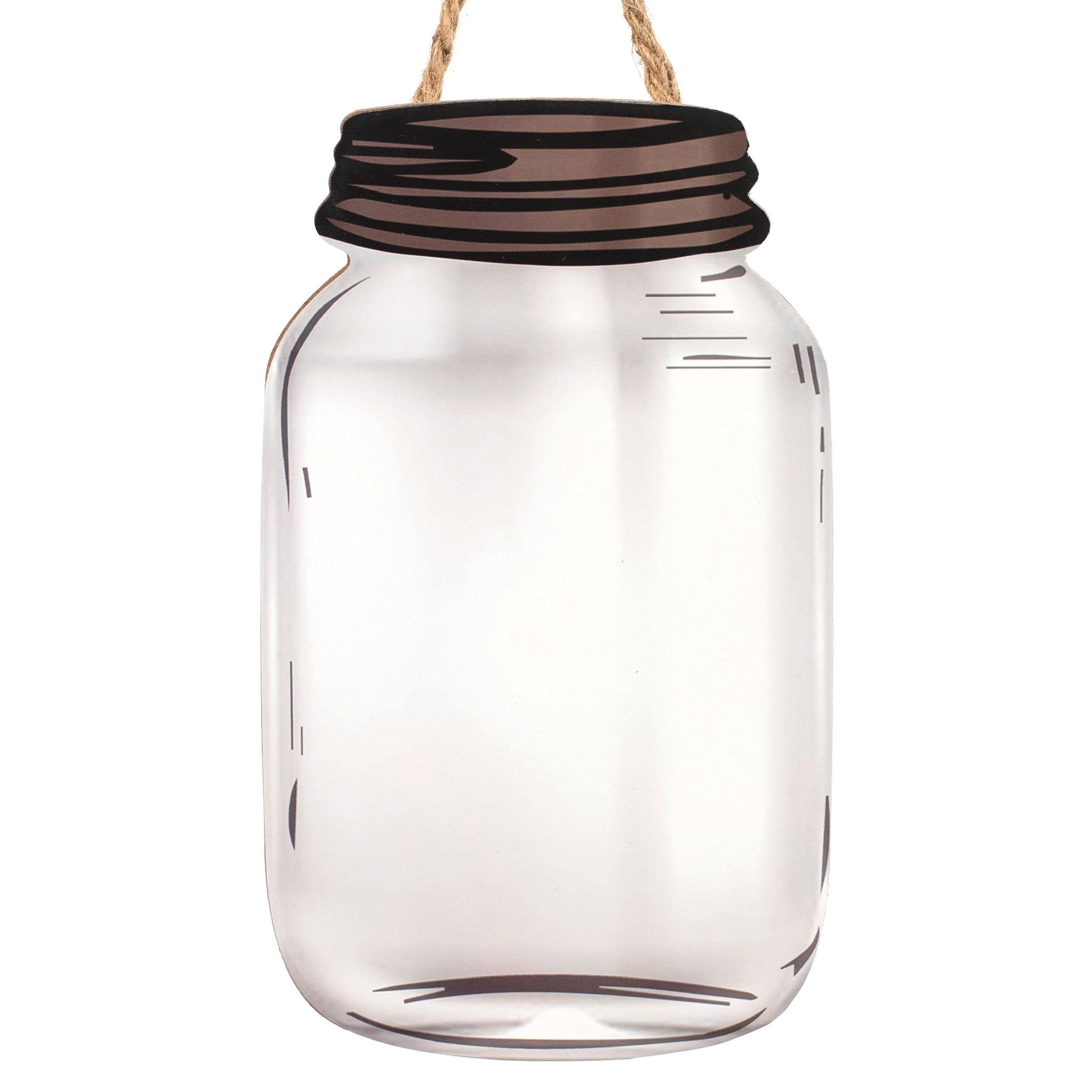 10" Wooden Sign: Blank Mason Jar
