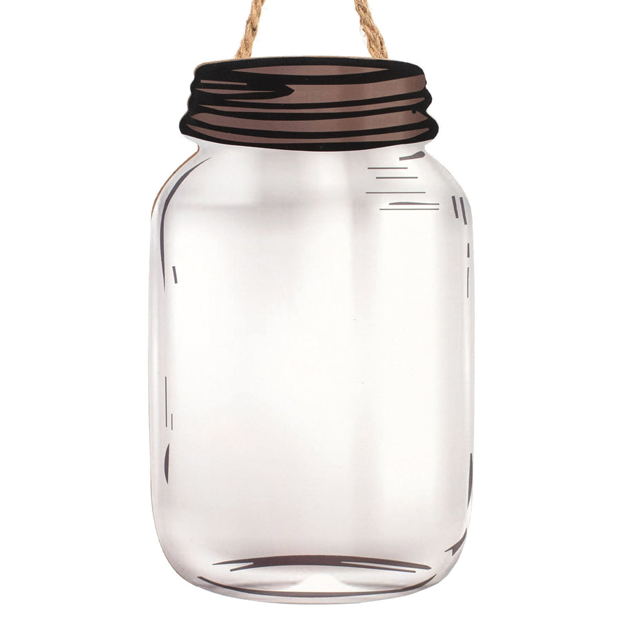 10" Wooden Sign: Blank Mason Jar