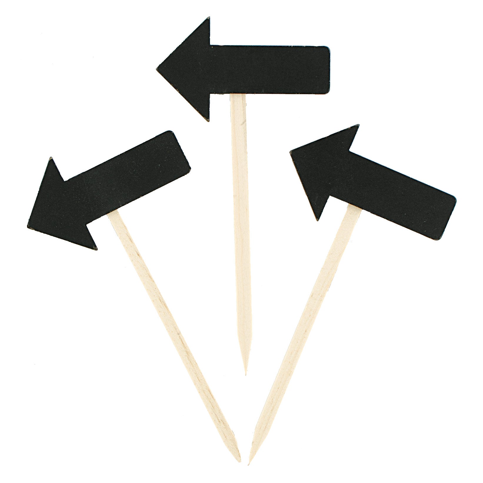 6" Arrow Wooden Chalkboard Picks (3) Item Number: SCBM010