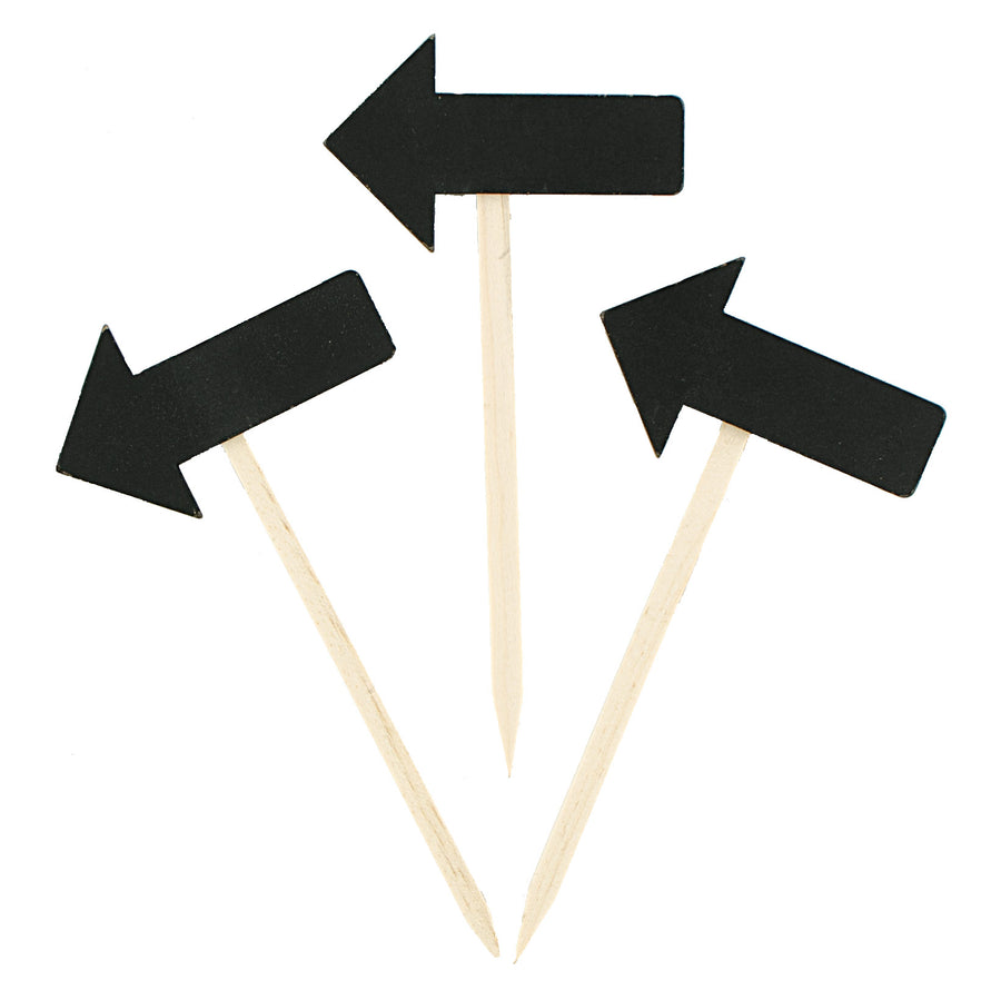 6" Arrow Wooden Chalkboard Picks (3) Item Number: SCBM010