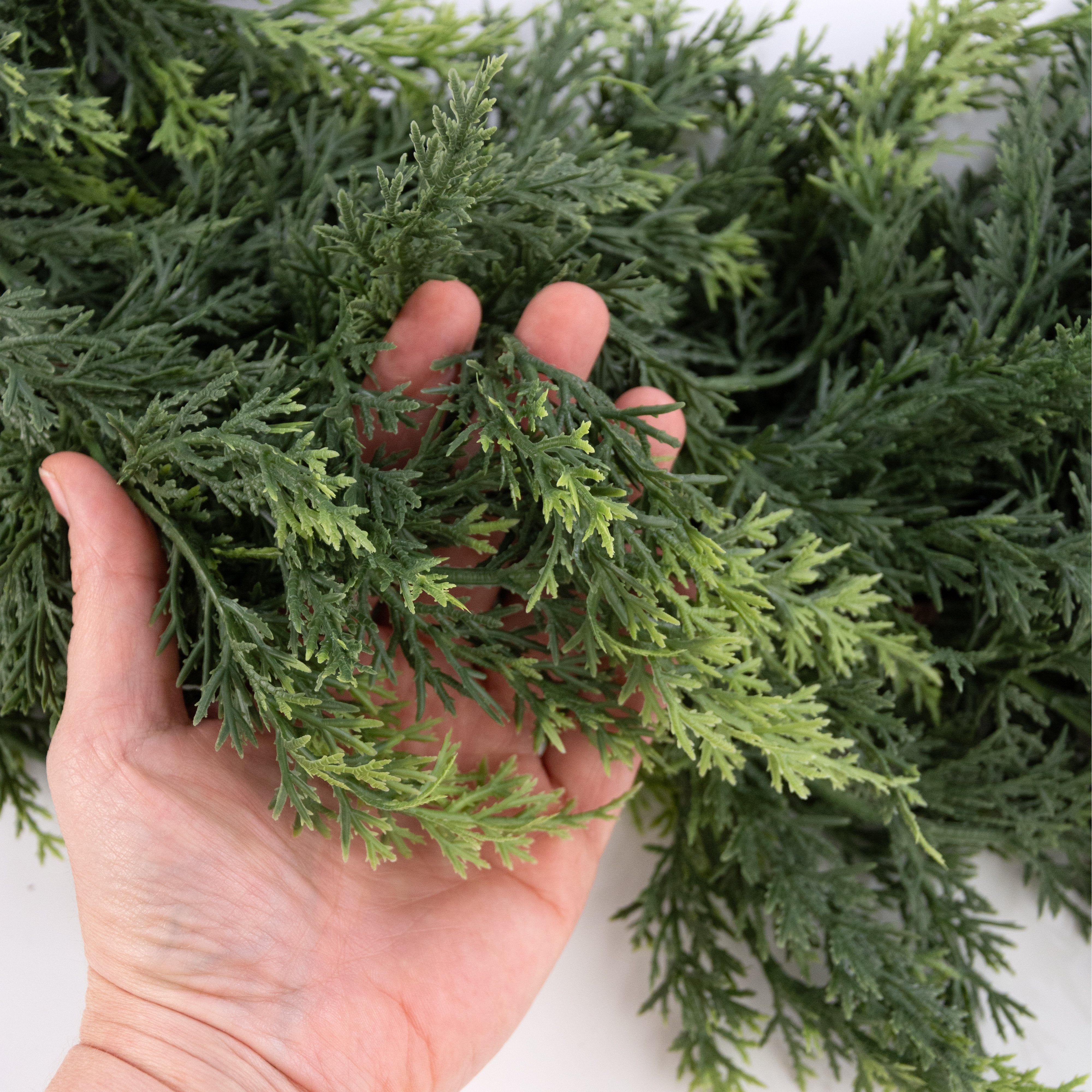 6' Artificial Cypress Garland detail photo 4
