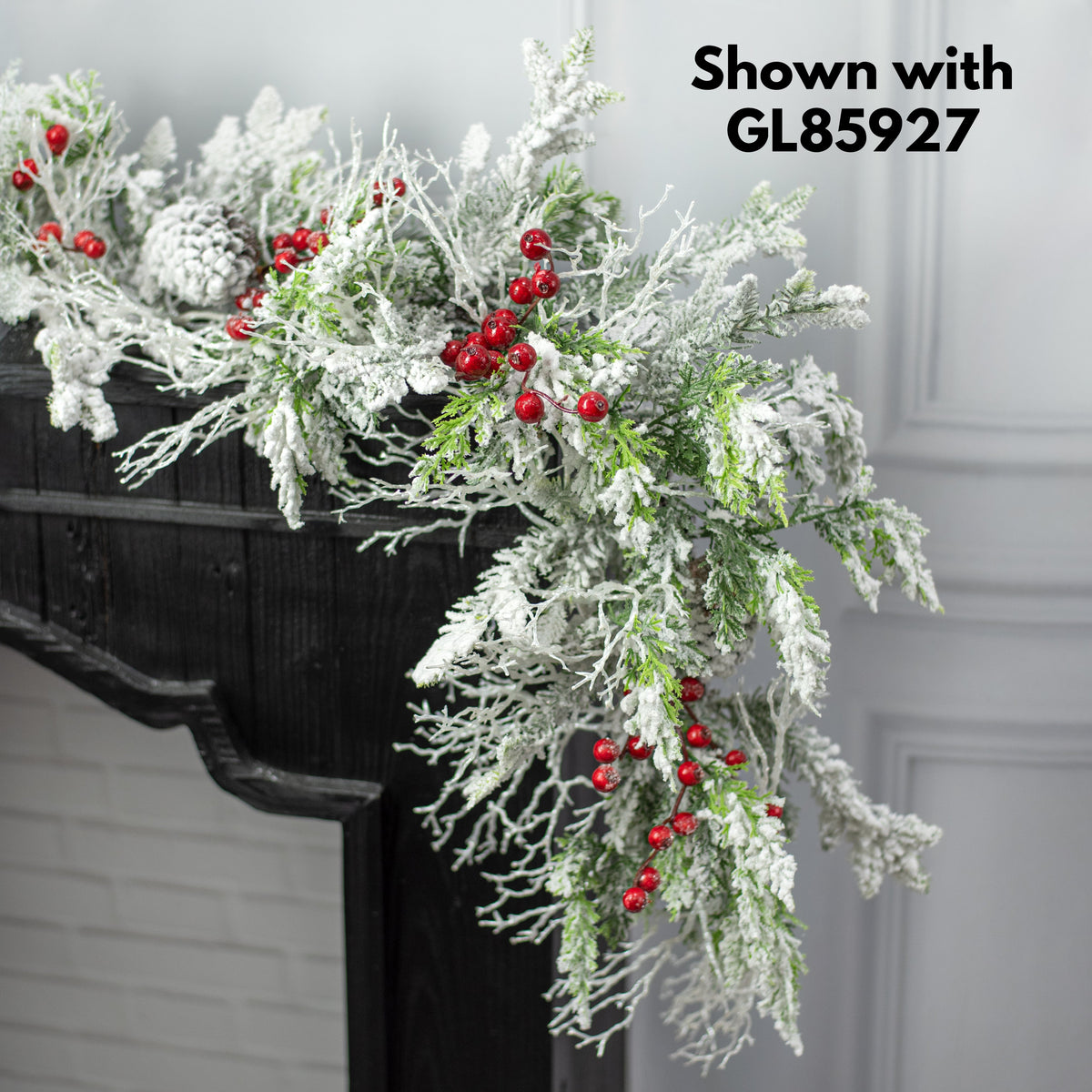 6' Artificial Twig Garland: Pearlized White Lifestyle Photo
