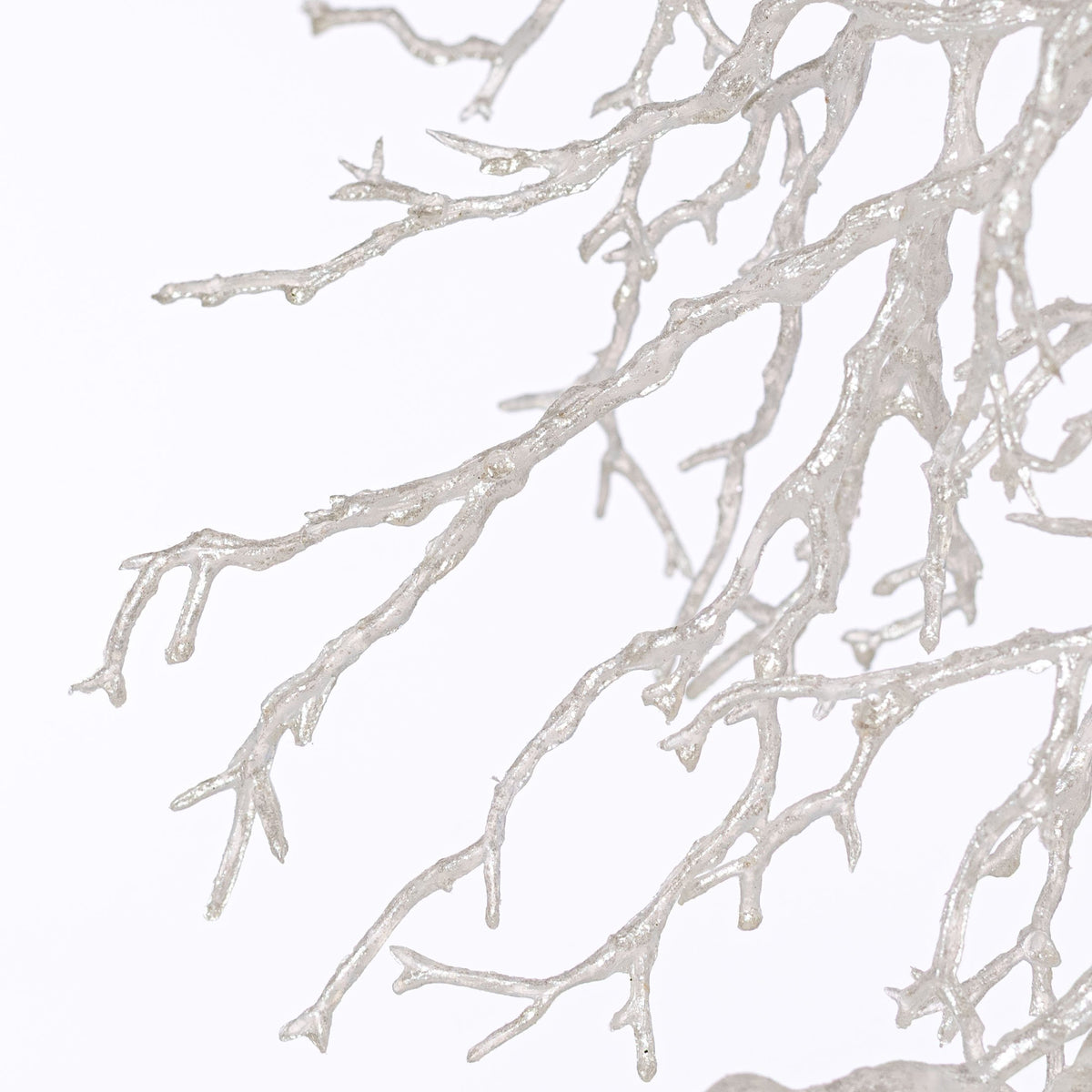 6' Artificial Twig Garland: Pearlized White detail photo 3