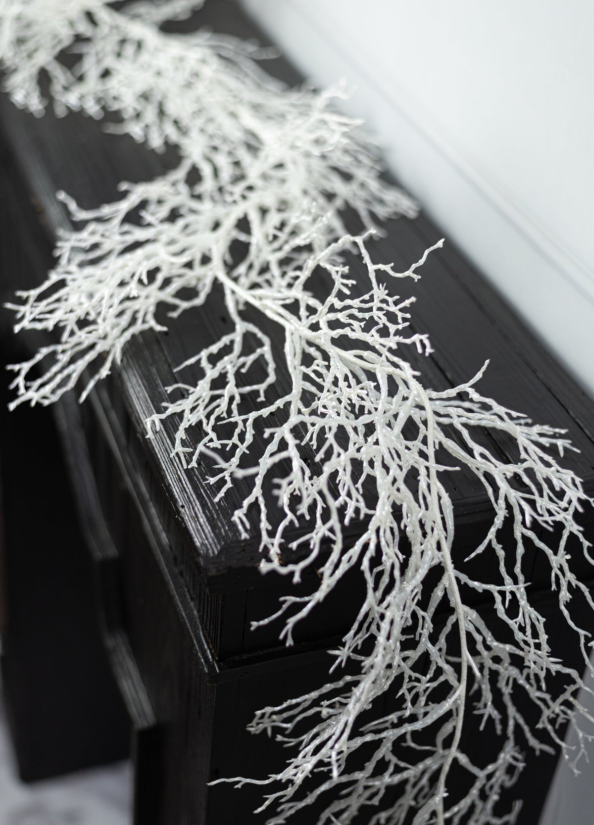 6' Artificial Twig Garland: Pearlized White detail photo 4