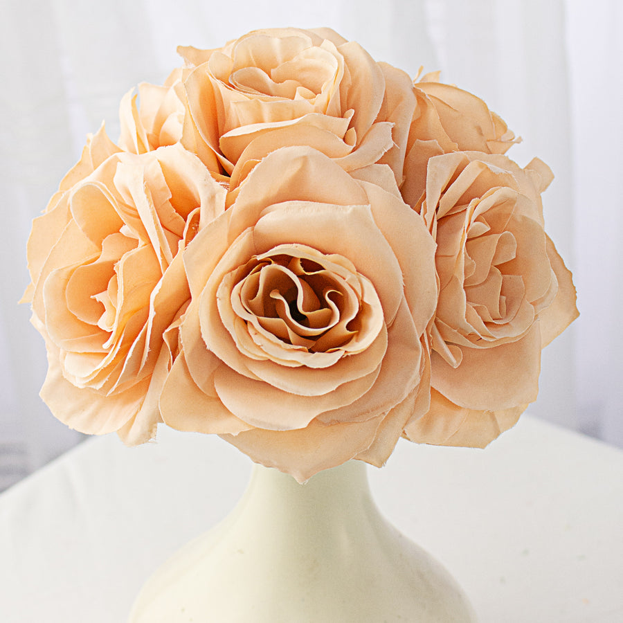 12" Ashley Rose Bouquet (7): Blush Item Number: 30399Nude