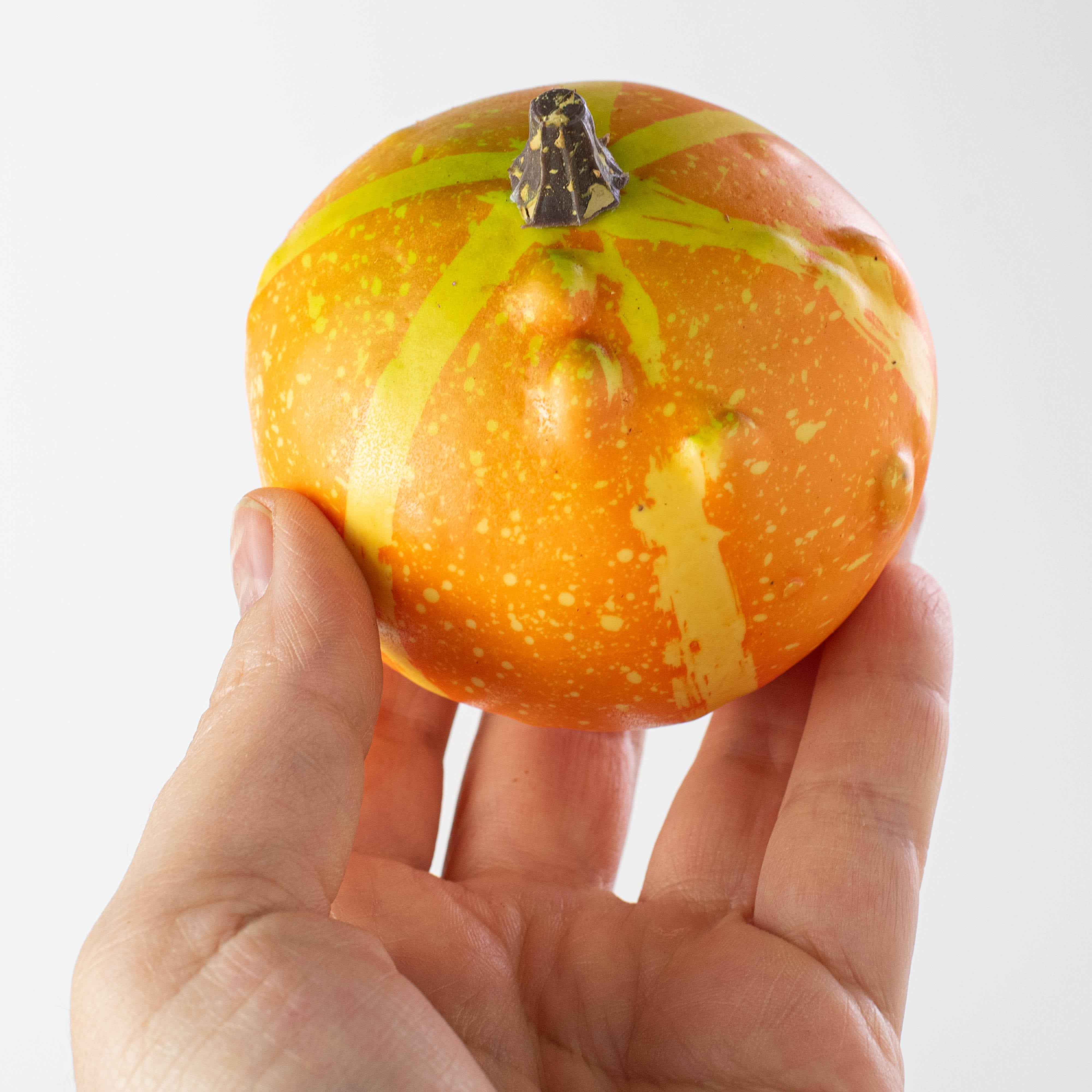 Assorted Mini Artificial Pumpkins & Gourds: Orange & Yellow (Bag of 12) detail photo 3