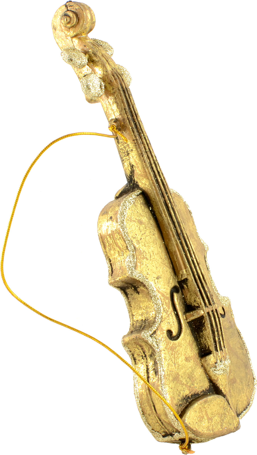 8"-11" Assorted Musical Instrument Ornaments: Gold (Set of 4) detail photo 4
