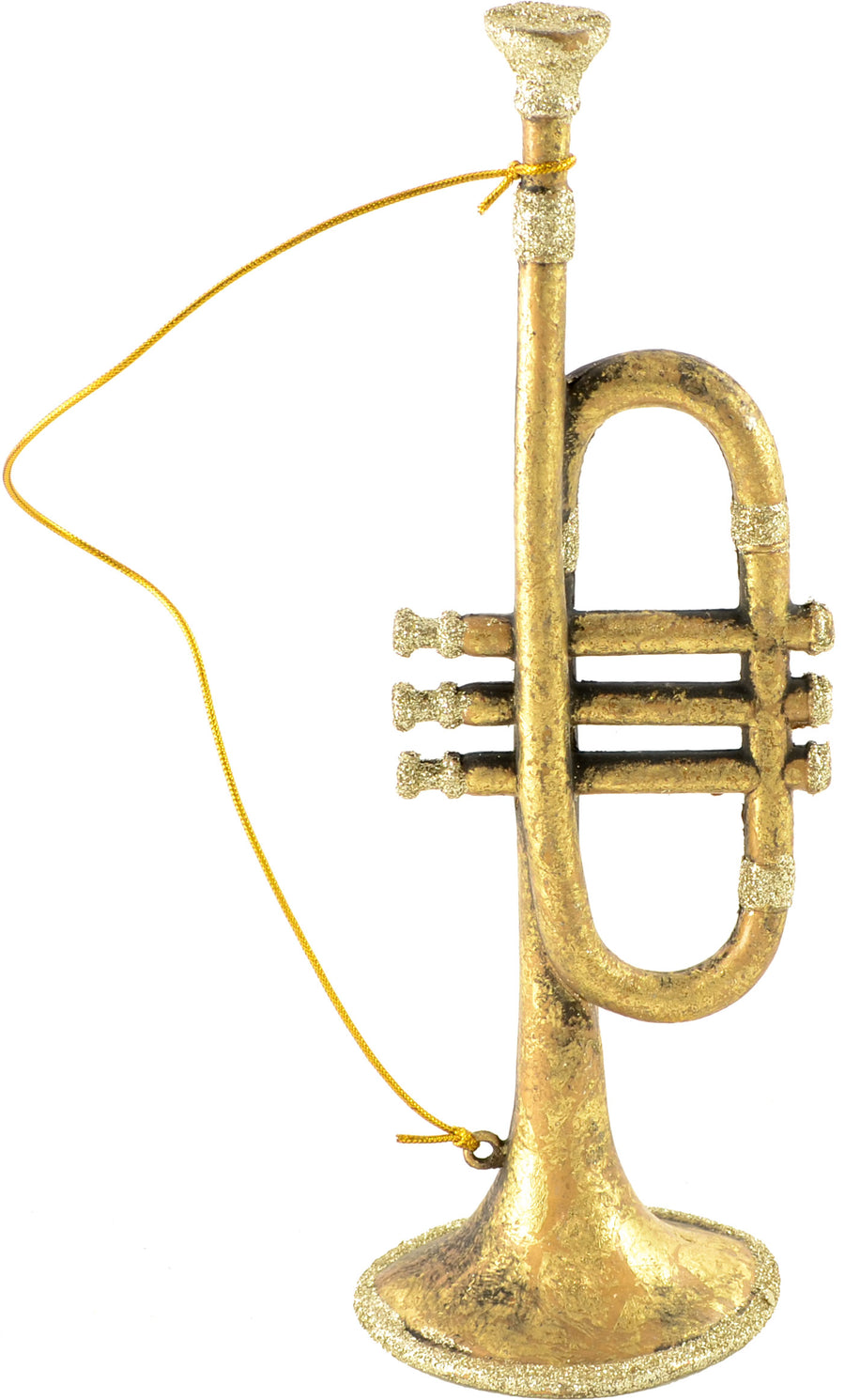 8"-11" Assorted Musical Instrument Ornaments: Gold (Set of 4) detail photo 5