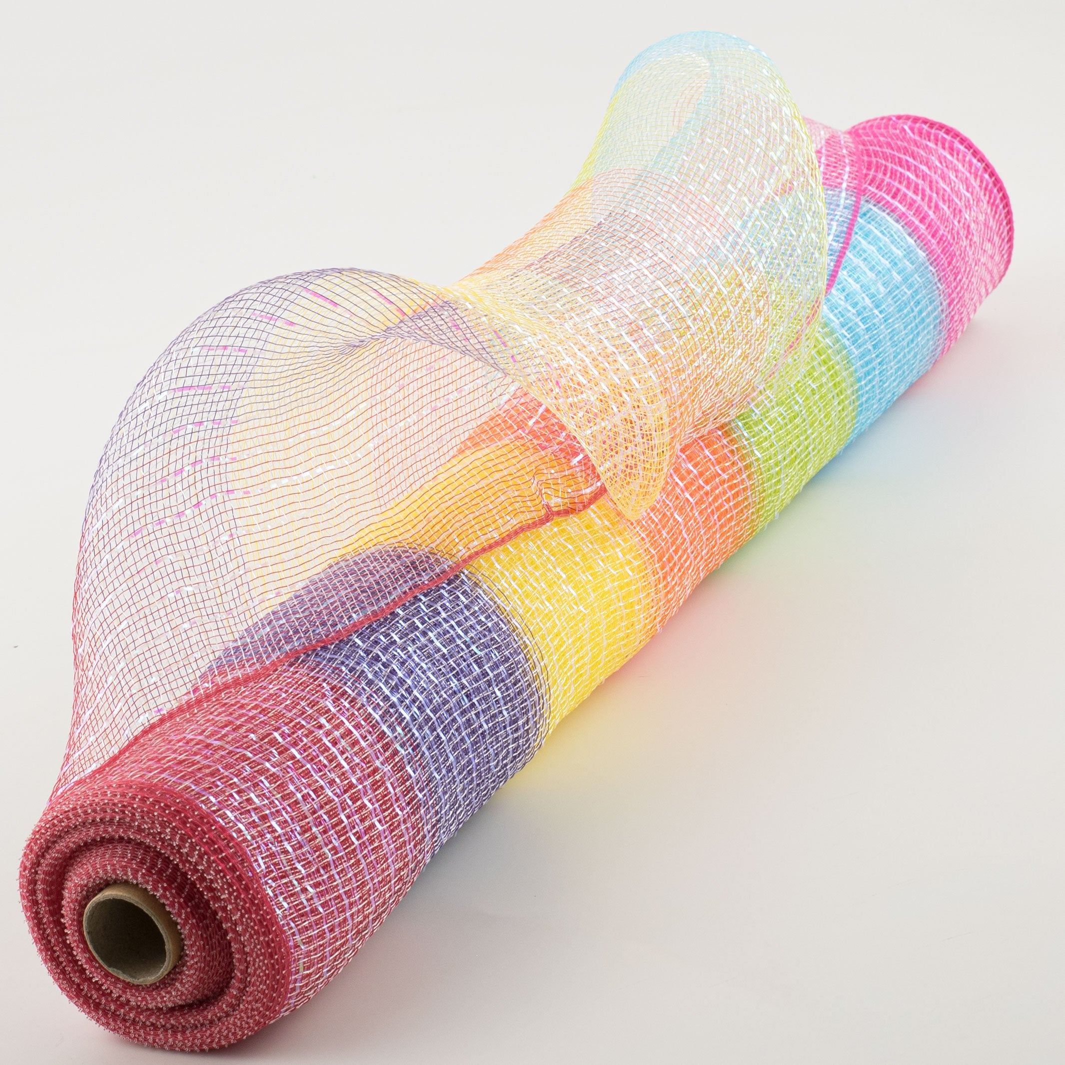 21" Iridescent Metallic Mesh: Rainbow (10 Yards)