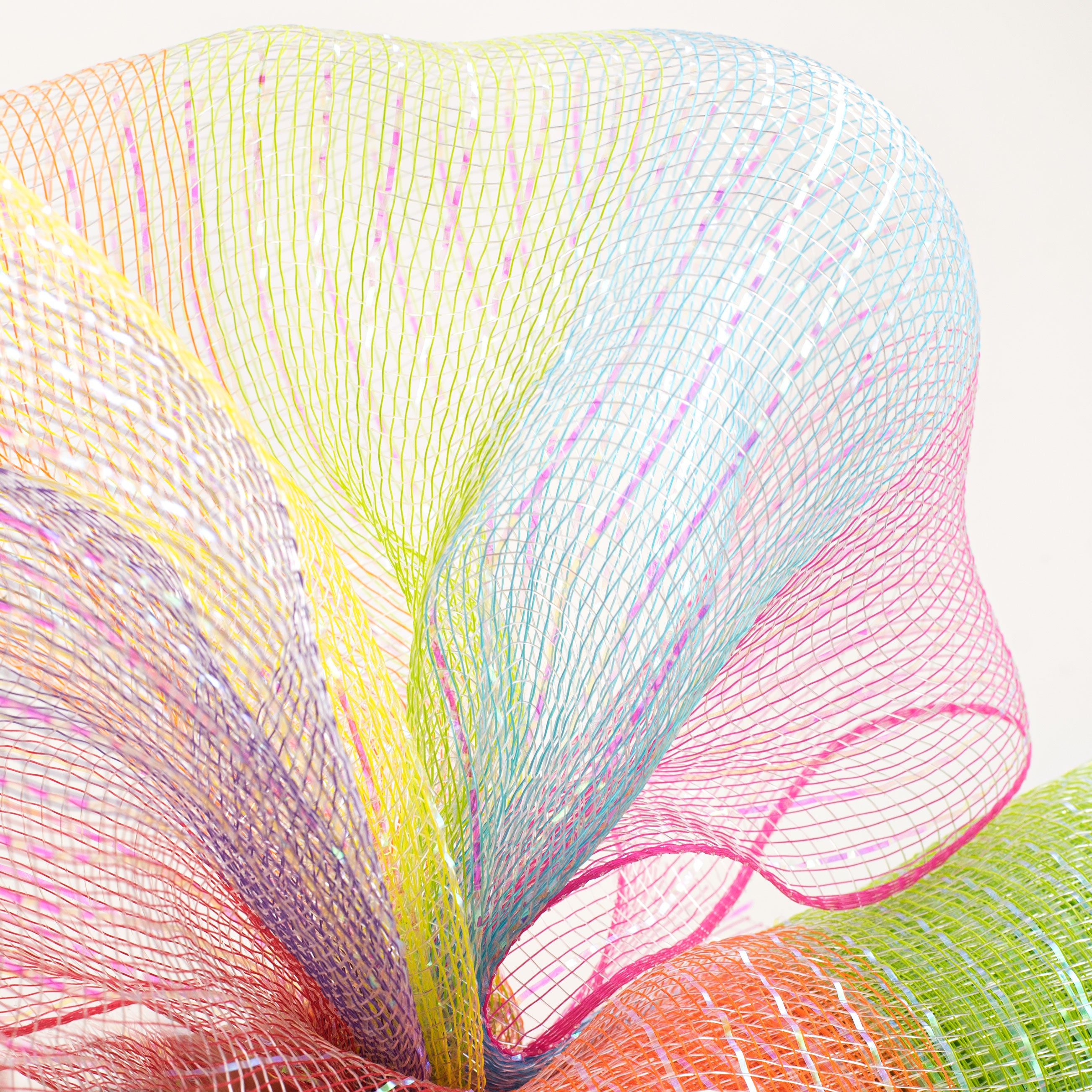 21" Iridescent Metallic Mesh: Rainbow (10 Yards)