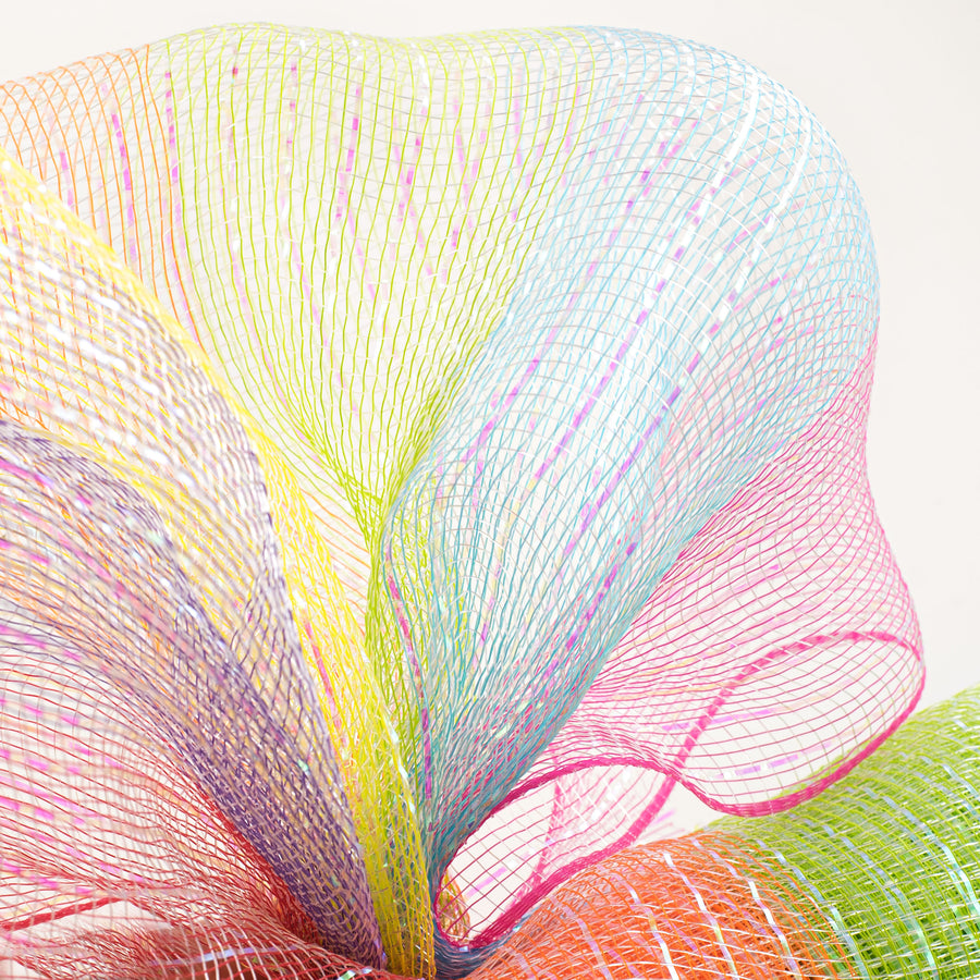 21" Iridescent Metallic Mesh: Rainbow (10 Yards)