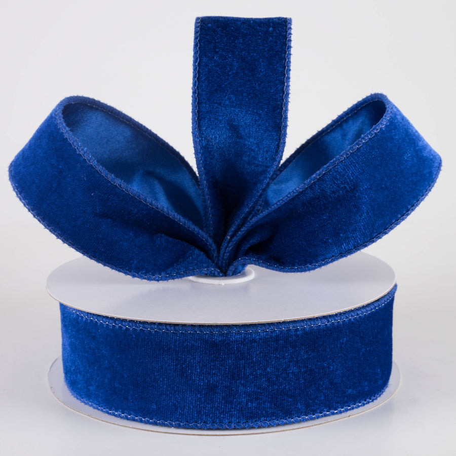 1.5" Deluxe Velvet Satin Backing Ribbon: Royal Blue (10 Yards)