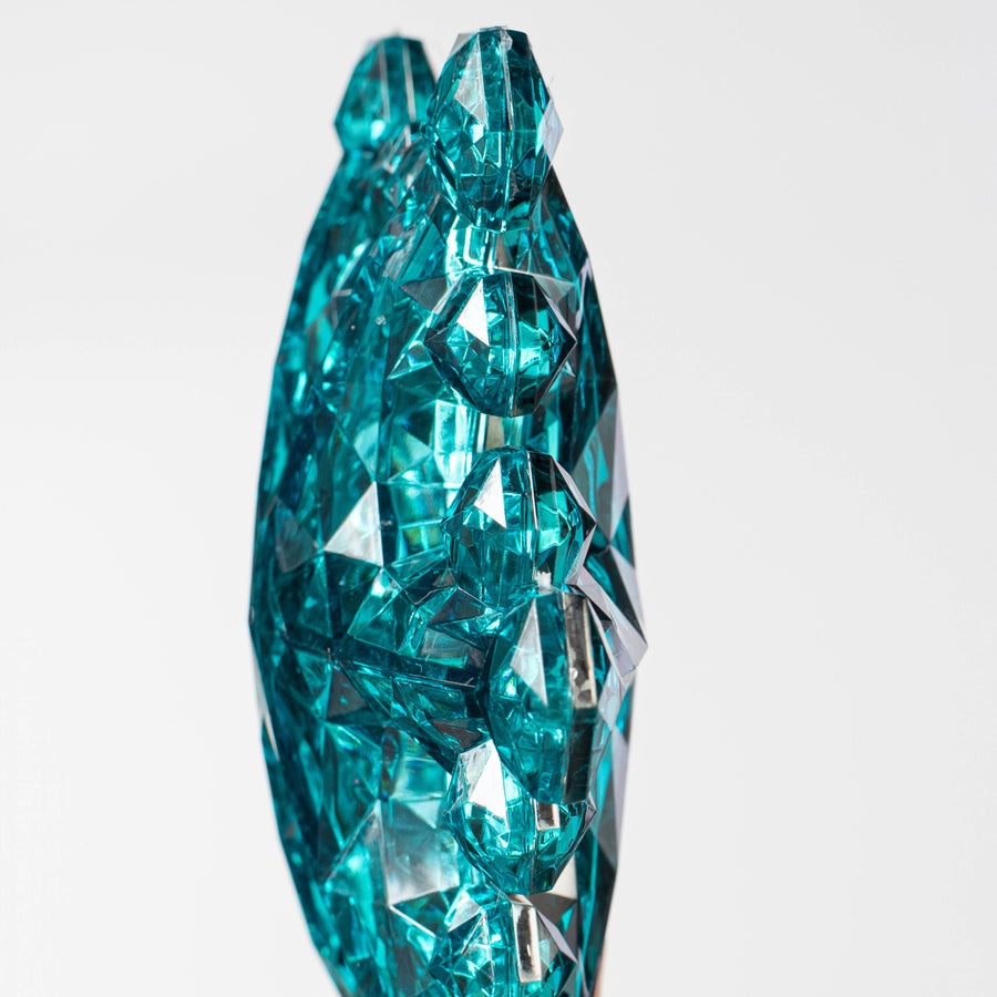 6" Jewel Snowflake Ornament: Teal