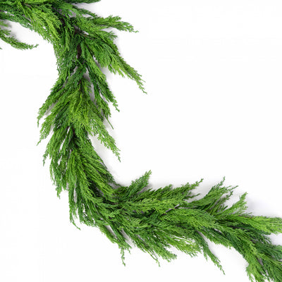 6' Faux White Cedar Garland