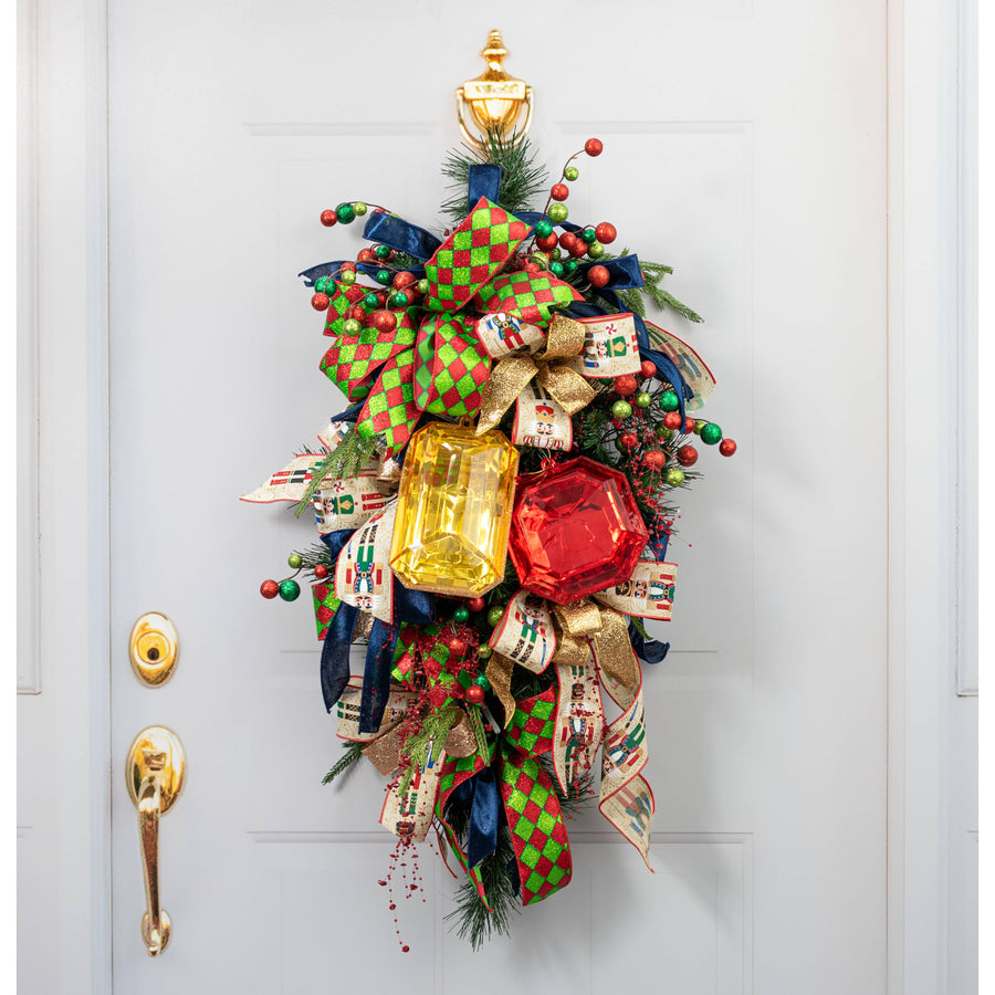 6" Jewel Gem Ornament: Red