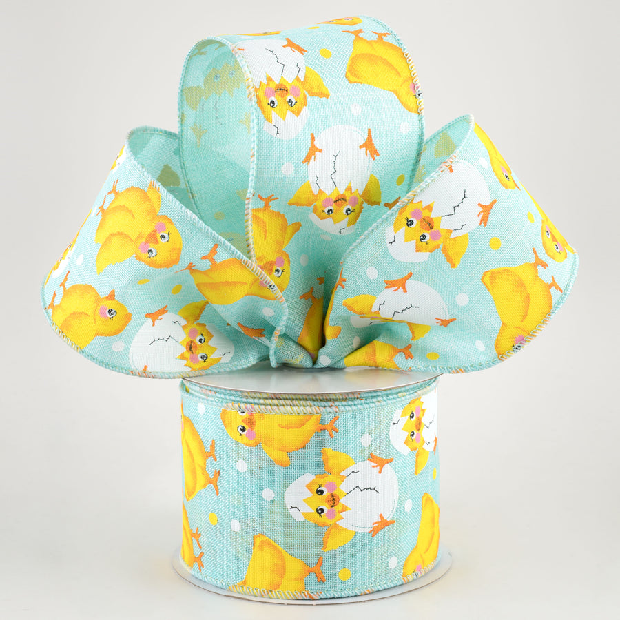 2.5" Baby Chicks Ribbon: Ice Blue (10 Yards) Lifestyle Photo