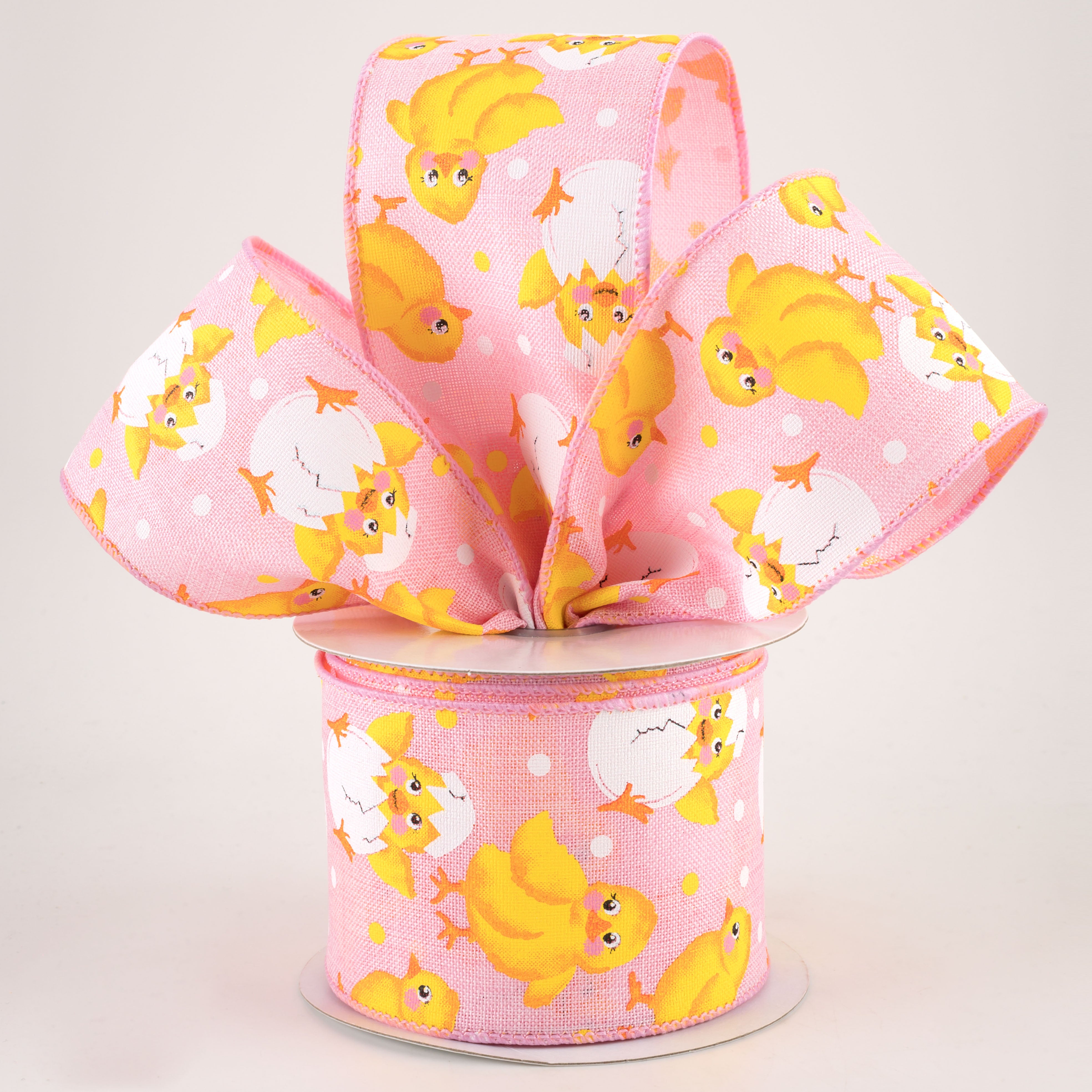 2.5" Baby Chicks Ribbon: Light Pink (10 Yards) Lifestyle Photo