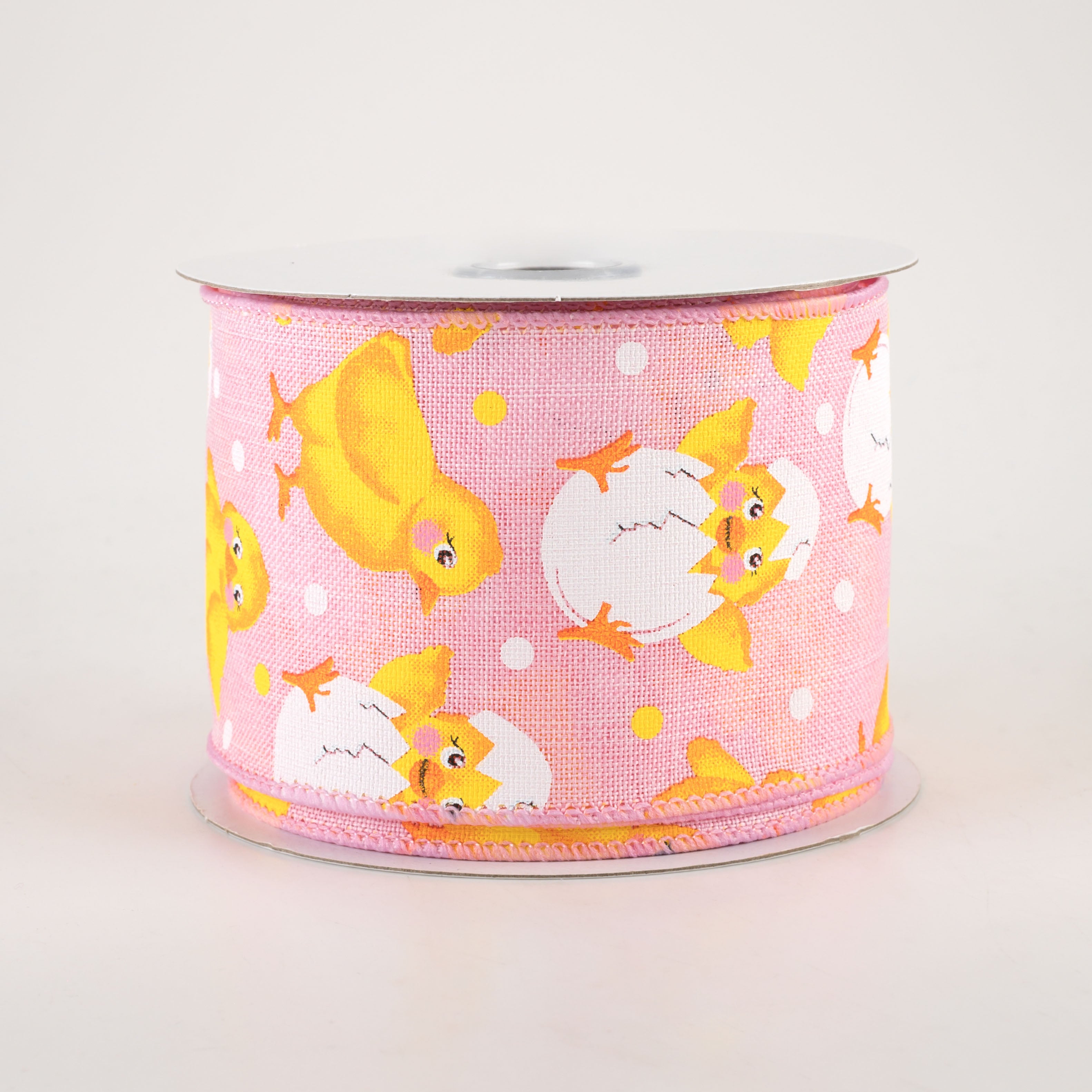 2.5" Baby Chicks Ribbon: Light Pink (10 Yards)